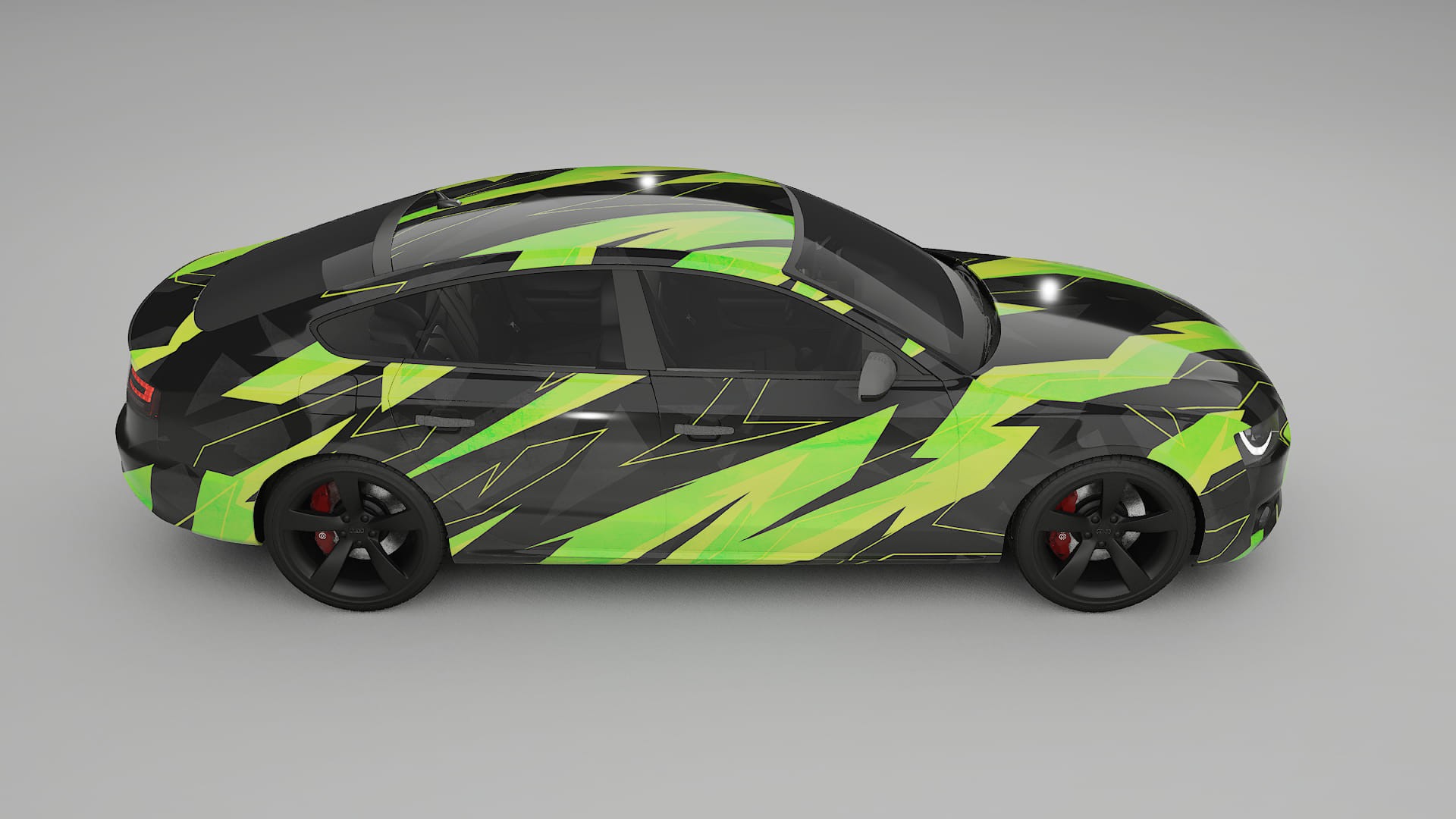 Audi A5 8T Sportback prefacelift NINJA TURTLES – Designový Wrap PPF Fólie na auto - tisknutelný polyuretan