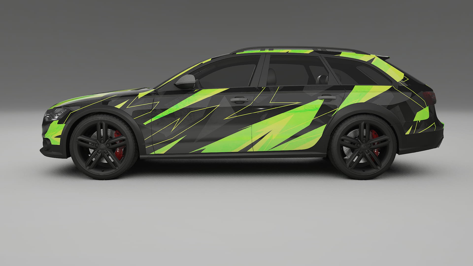 Audi A6 Allroad C7 prefacelift NINJA TURTLES – Designový Wrap PPF Fólie na auto - tisknutelný polyuretan