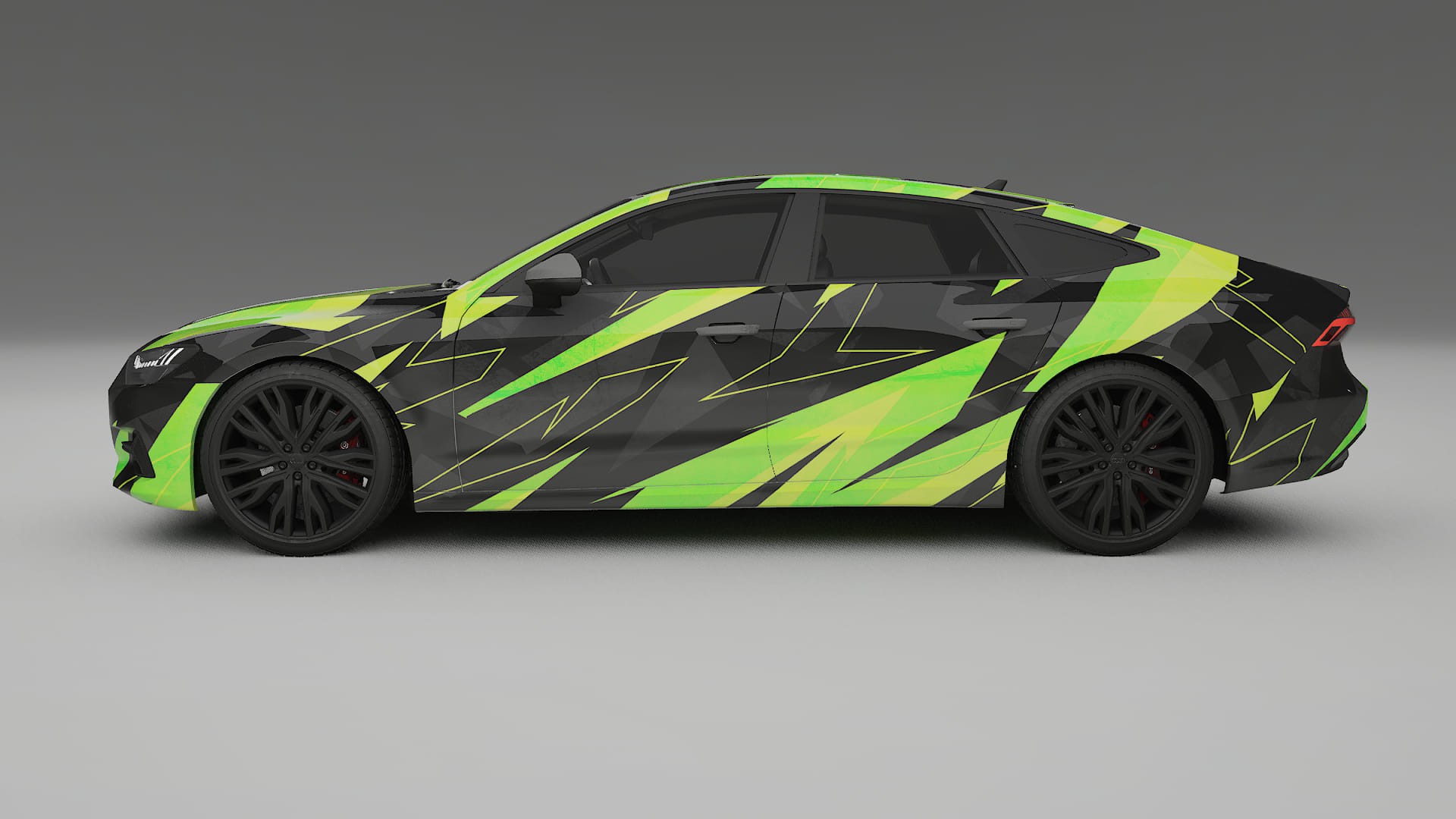 Audi A7 C8 Sportback prefacelift NINJA TURTLES – Designový Wrap PPF Fólie na auto - tisknutelný polyuretan