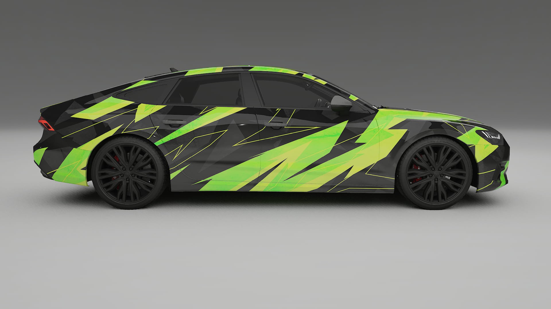 Audi A7 C8 Sportback prefacelift NINJA TURTLES – Designový Wrap PPF Fólie na auto - tisknutelný polyuretan