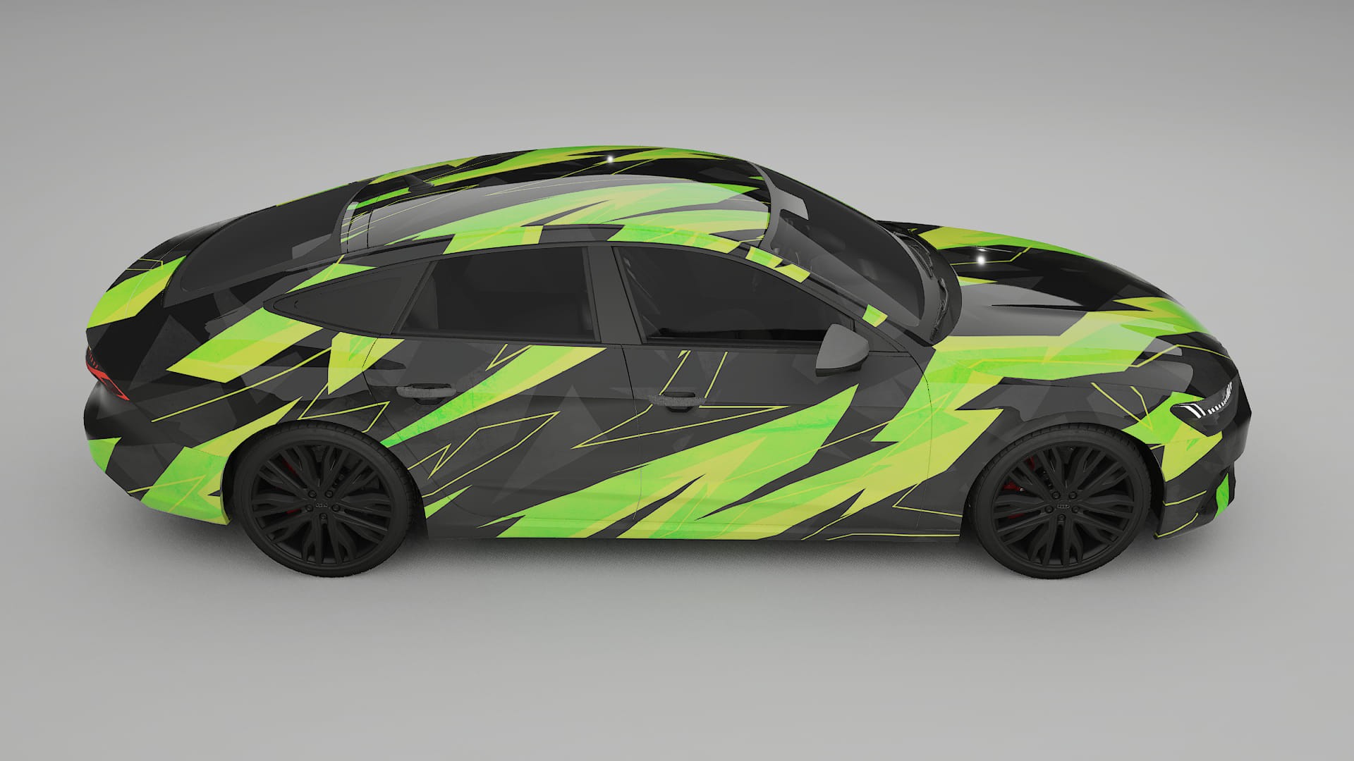 Audi A7 C8 Sportback prefacelift NINJA TURTLES – Designový Wrap PPF Fólie na auto - tisknutelný polyuretan