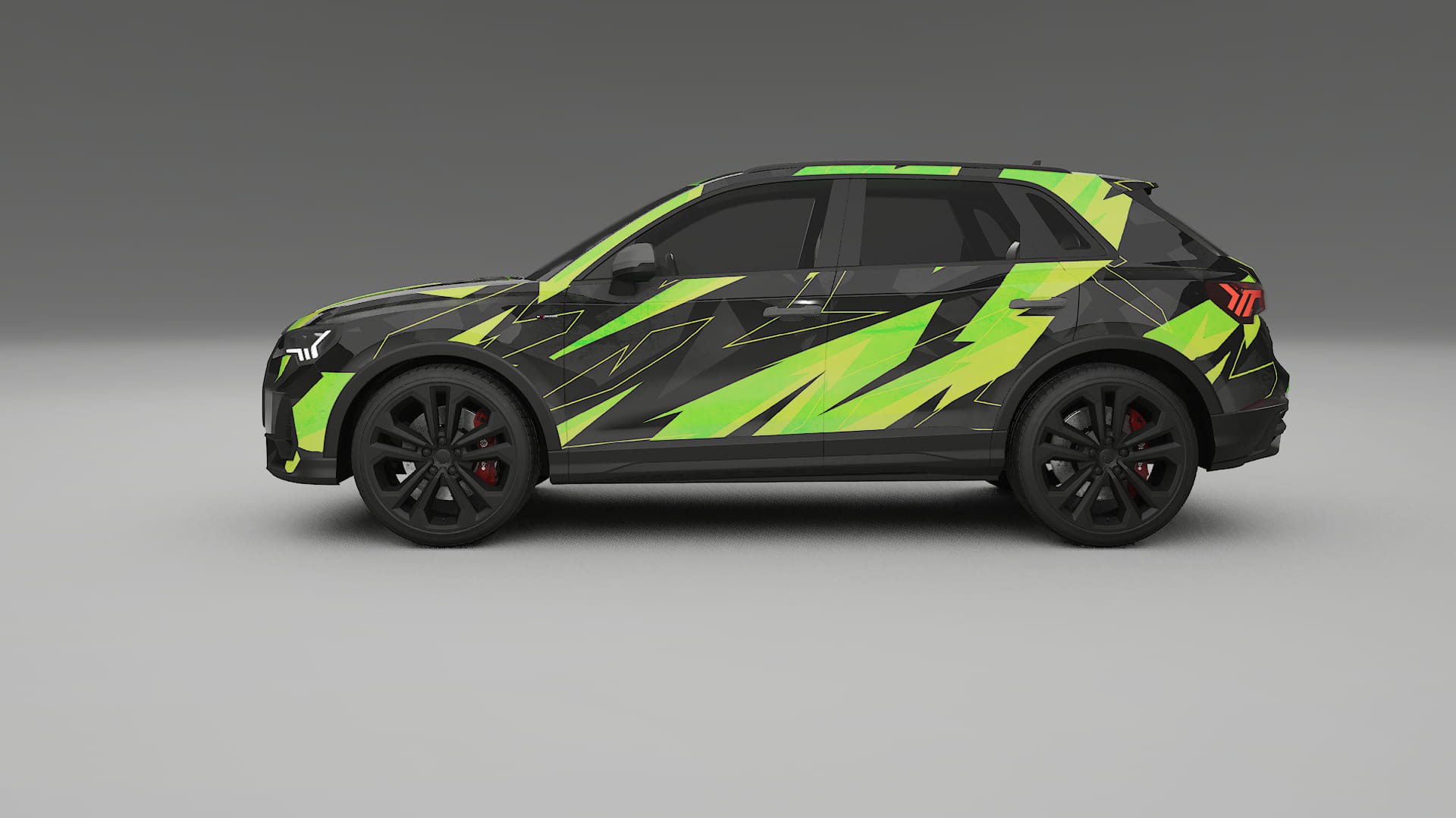 Audi Q3 S-Line F3 NINJA TURTLES – Designový Wrap PPF Fólie na auto - tisknutelný polyuretan