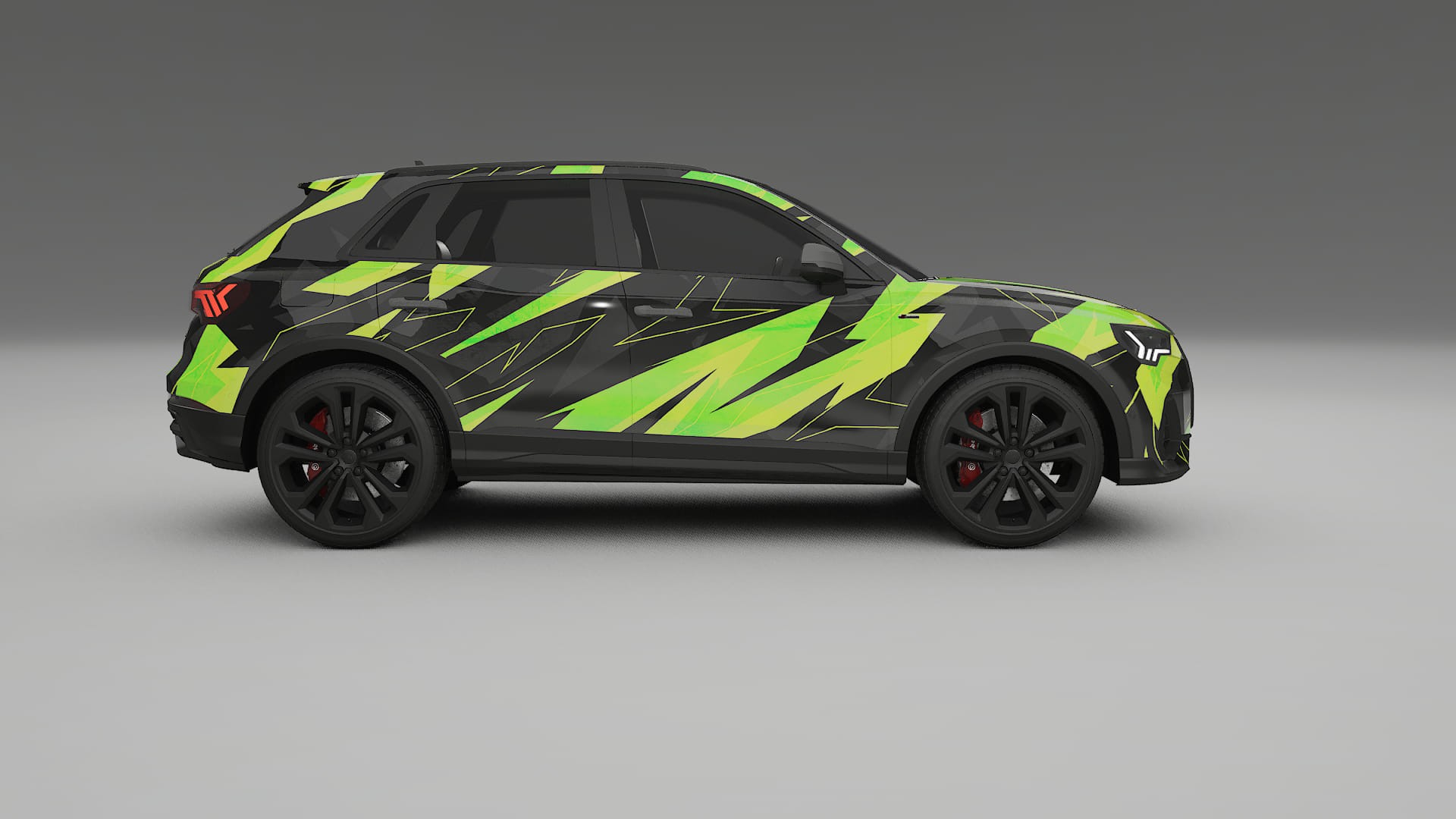 Audi Q3 S-Line F3 NINJA TURTLES – Designový Wrap PPF Fólie na auto - tisknutelný polyuretan