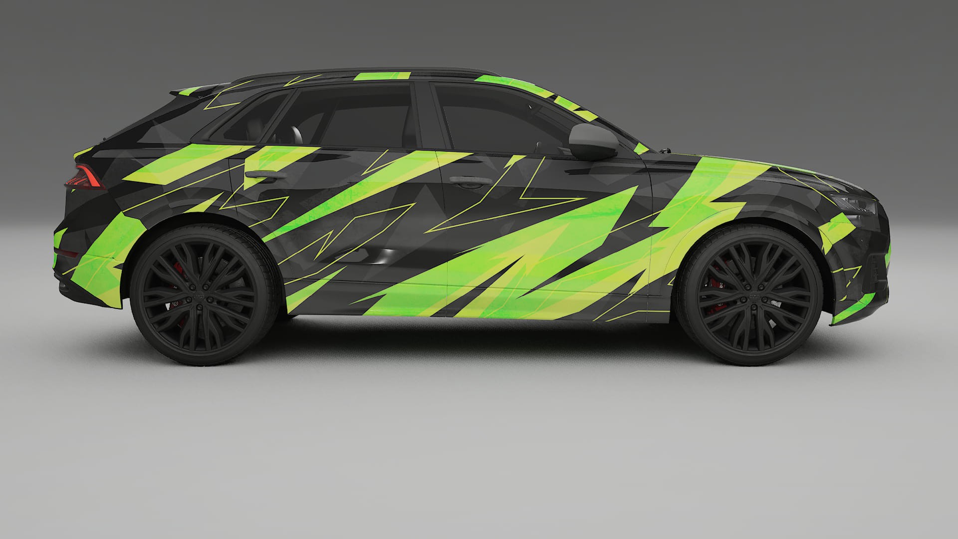 Audi Q8 F1 prefacelift NINJA TURTLES – Designový Wrap PPF Fólie na auto - tisknutelný polyuretan