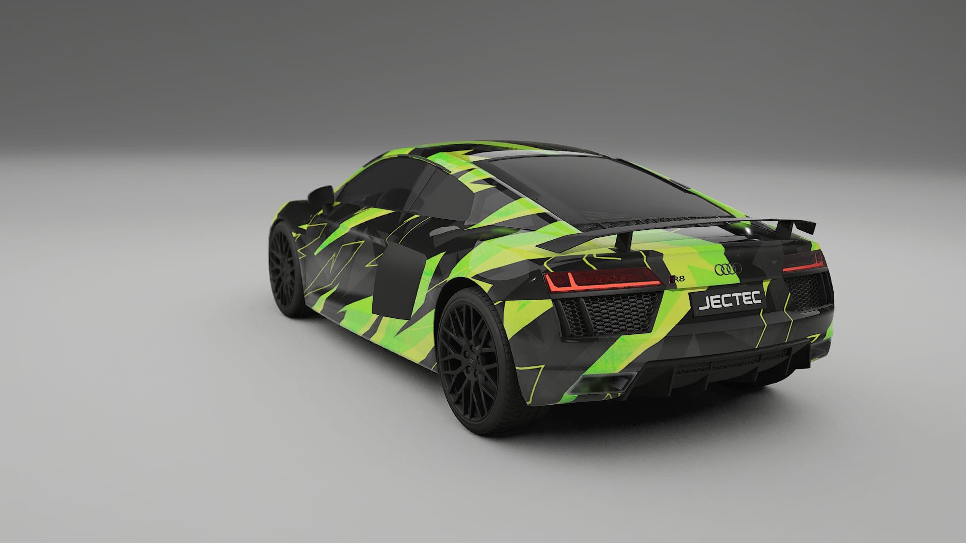 Audi R8 typ-4S prefacelift NINJA TURTLES – Designový Wrap PPF Fólie na auto - tisknutelný polyuretan