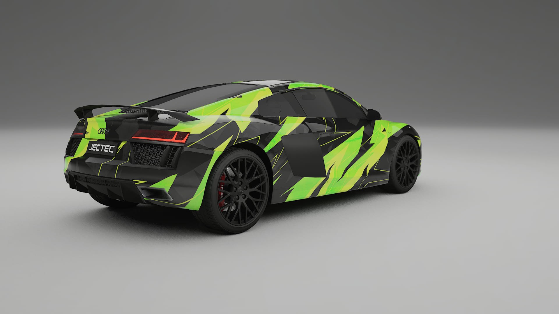 Audi R8 typ-4S prefacelift NINJA TURTLES – Designový Wrap PPF Fólie na auto - tisknutelný polyuretan