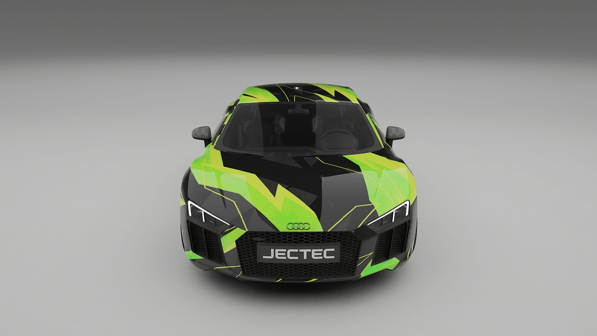 Audi R8 typ-4S prefacelift NINJA TURTLES – Designový Wrap PPF Fólie na auto - tisknutelný polyuretan