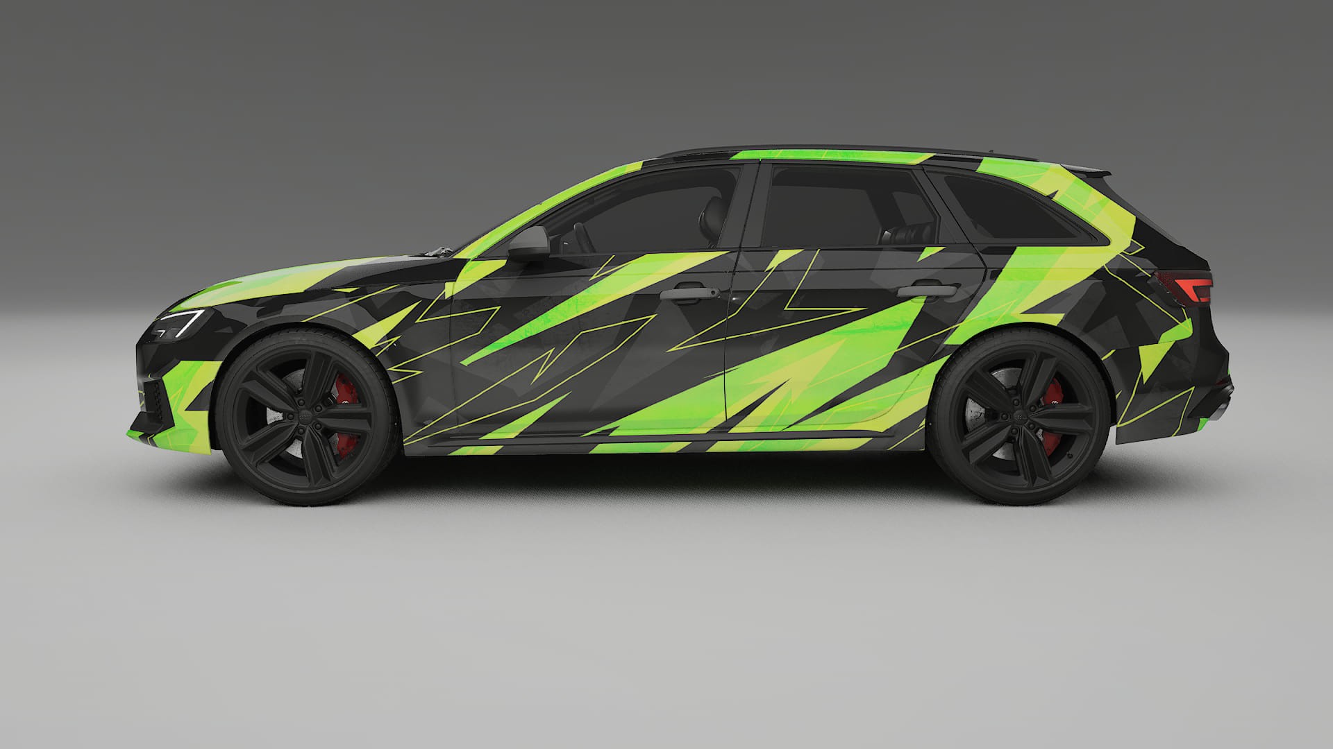 Audi RS4 Avant B9 prefacelift NINJA TURTLES – Designový Wrap PPF Fólie na auto - tisknutelný polyuretan