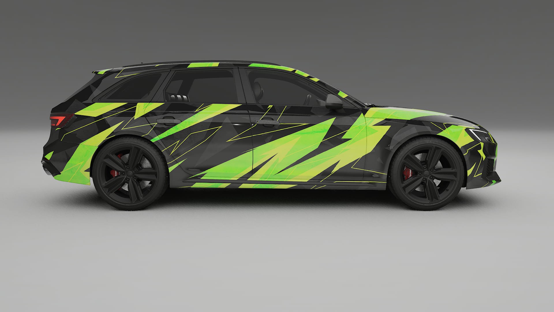 Audi RS4 Avant B9 prefacelift NINJA TURTLES – Designový Wrap PPF Fólie na auto - tisknutelný polyuretan