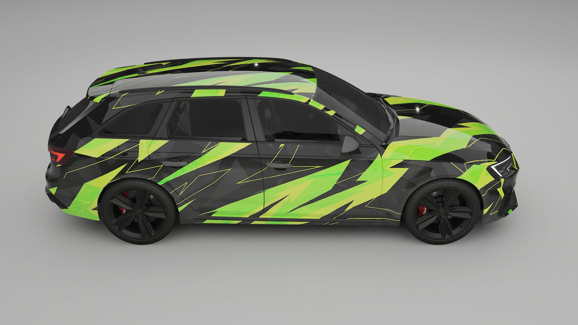 Audi RS4 Avant B9 prefacelift NINJA TURTLES – Designový Wrap PPF Fólie na auto - tisknutelný polyuretan