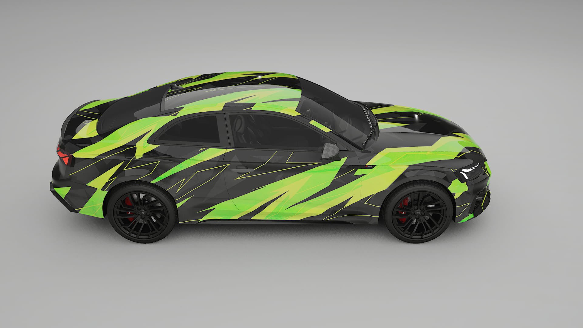 Audi RS5 Coupe B9 facelift NINJA TURTLES – Designový Wrap PPF Fólie na auto - tisknutelný polyuretan