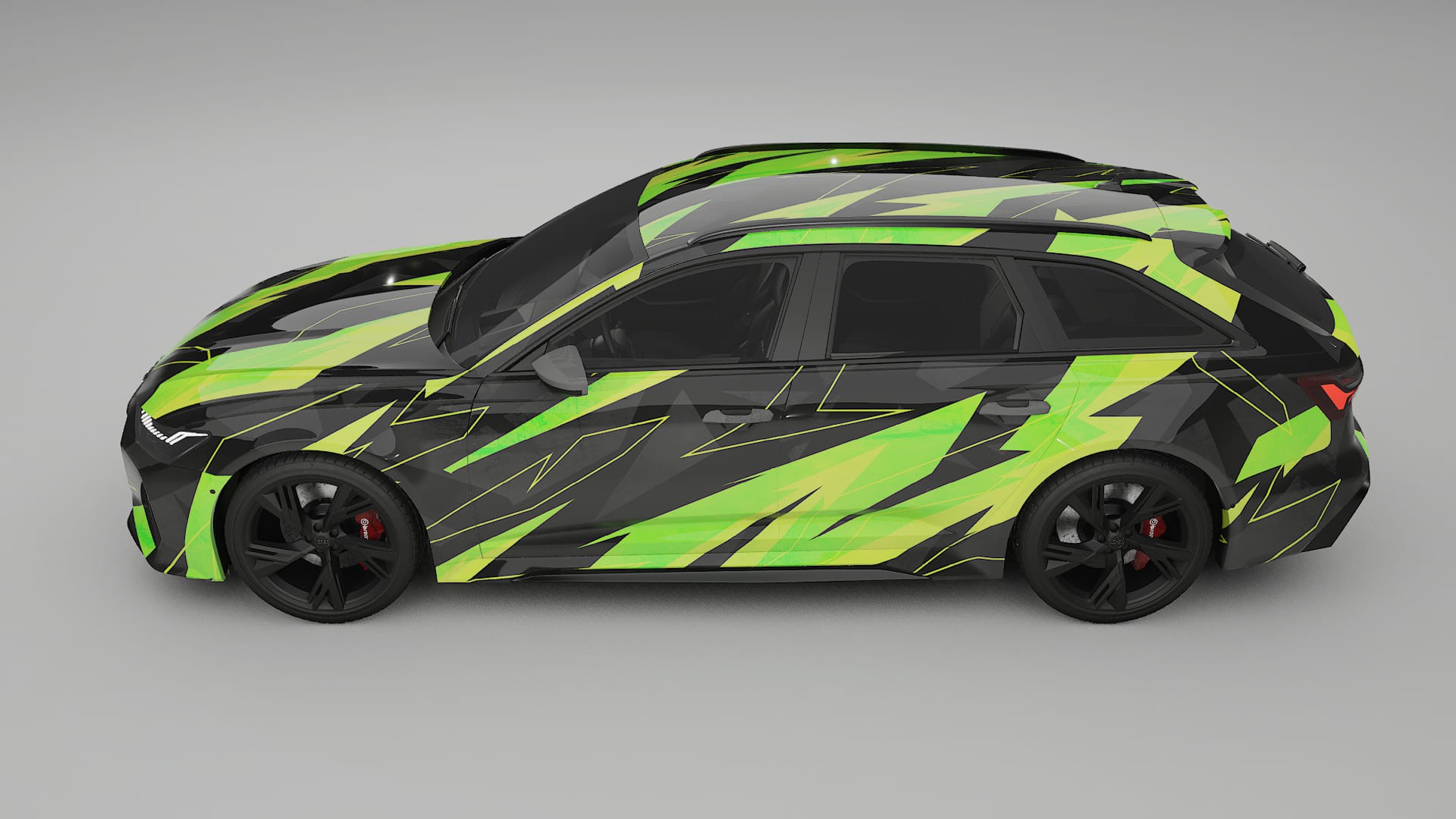 Audi RS6 Avant C8 facelift NINJA TURTLES – Designový Wrap PPF Fólie na auto - tisknutelný polyuretan