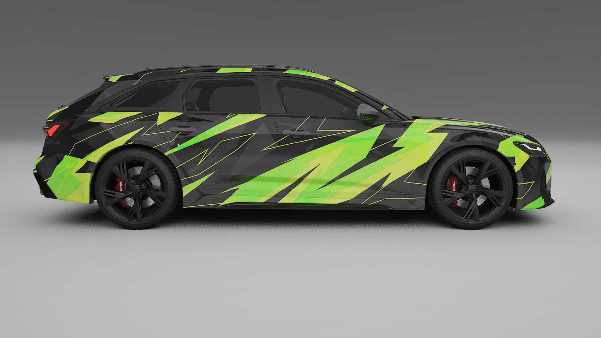 Audi RS6 Avant C8 facelift NINJA TURTLES – Designový Wrap PPF Fólie na auto - tisknutelný polyuretan