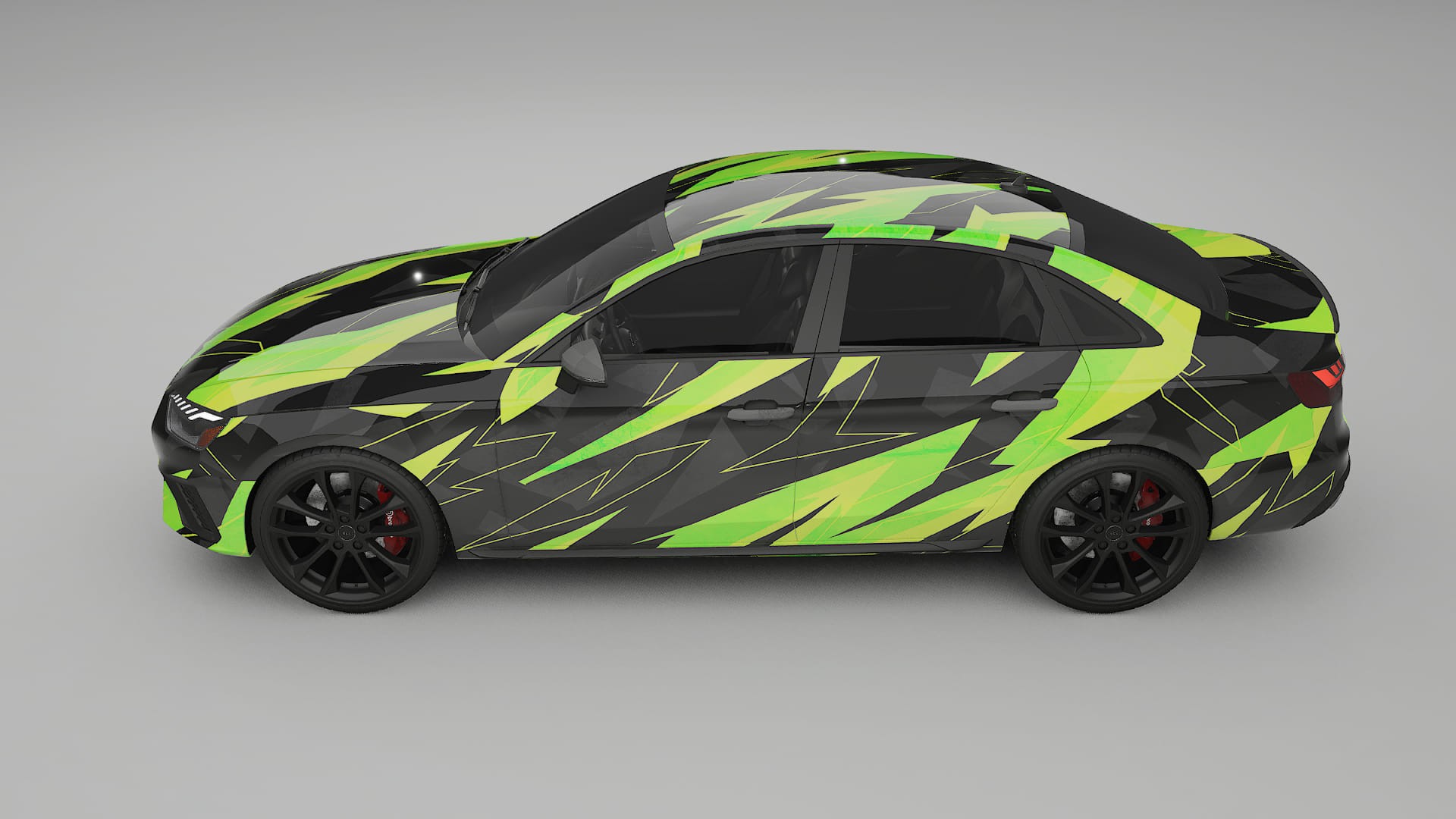 Audi S4 Sedan B9 facelift NINJA TURTLES – Designový Wrap PPF Fólie na auto - tisknutelný polyuretan
