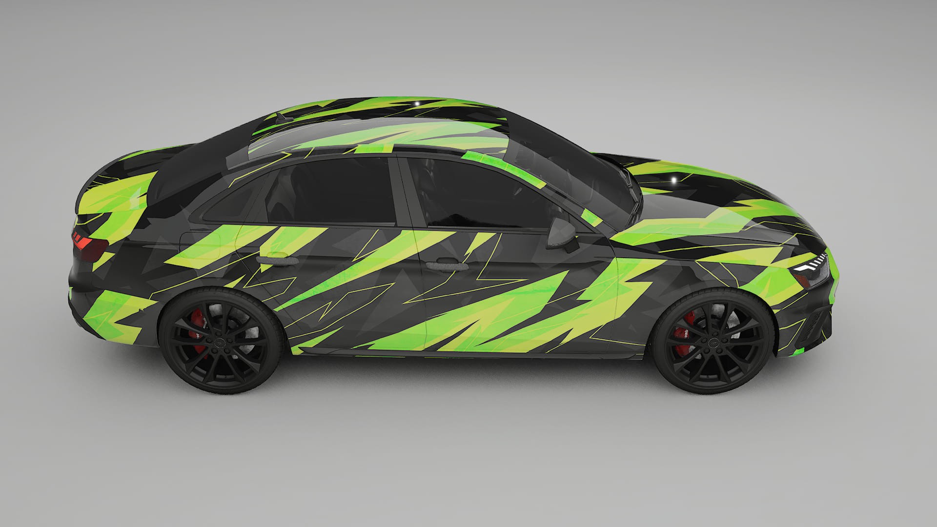 Audi S4 Sedan B9 facelift NINJA TURTLES – Designový Wrap PPF Fólie na auto - tisknutelný polyuretan