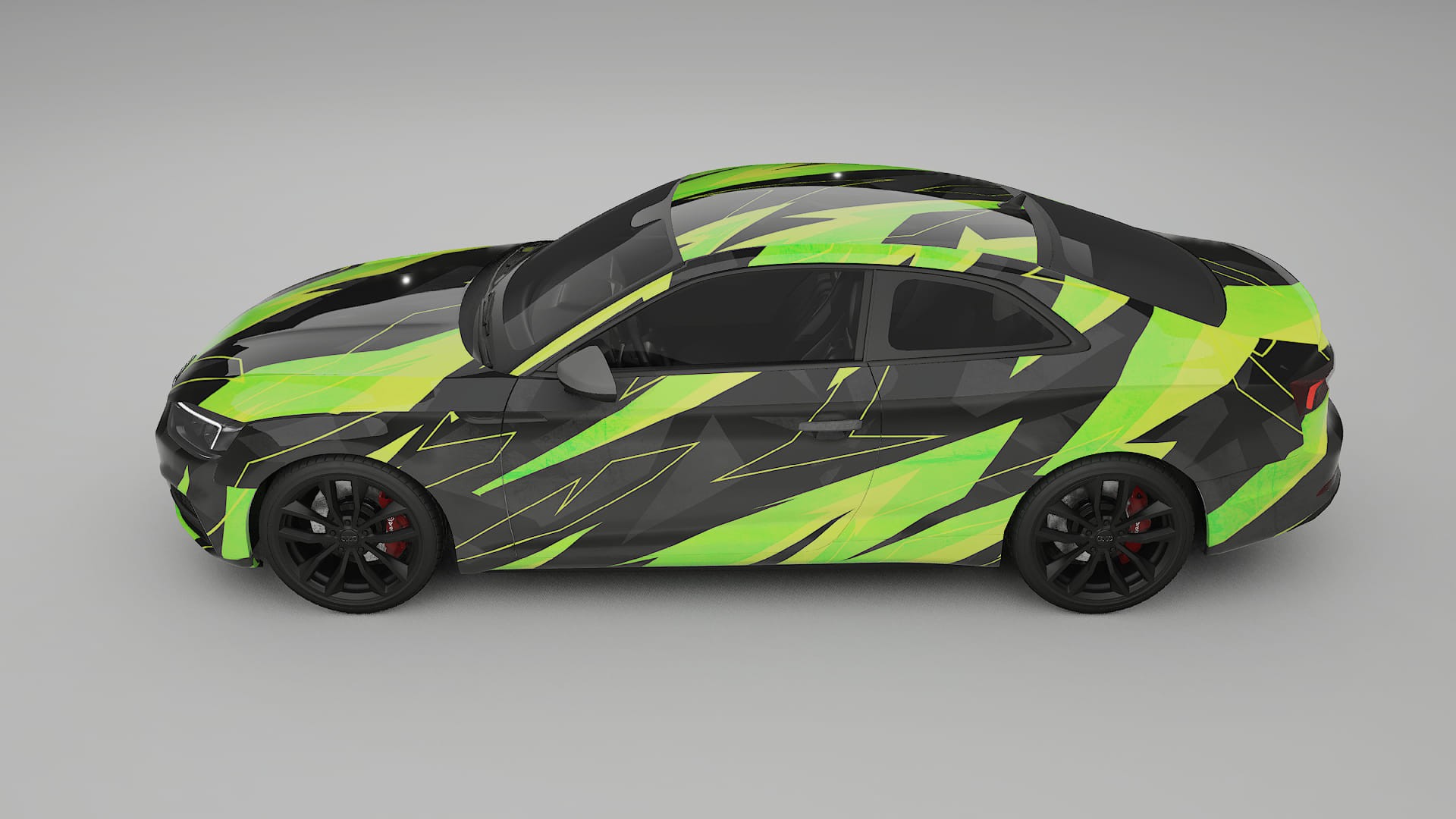 Audi S5 B9 prefacelift NINJA TURTLES – Designový Wrap PPF Fólie na auto - tisknutelný polyuretan