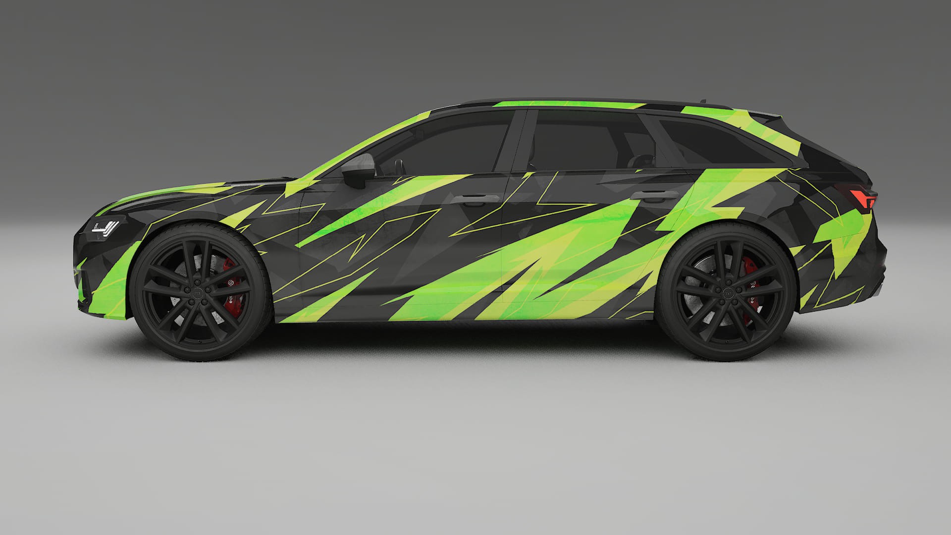 Audi S6 Avant prefacelift C8 NINJA TURTLES – Designový Wrap PPF Fólie na auto - tisknutelný polyuretan