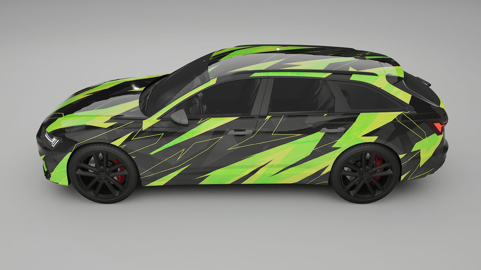 Audi S6 Avant prefacelift C8 NINJA TURTLES – Designový Wrap PPF Fólie na auto - tisknutelný polyuretan