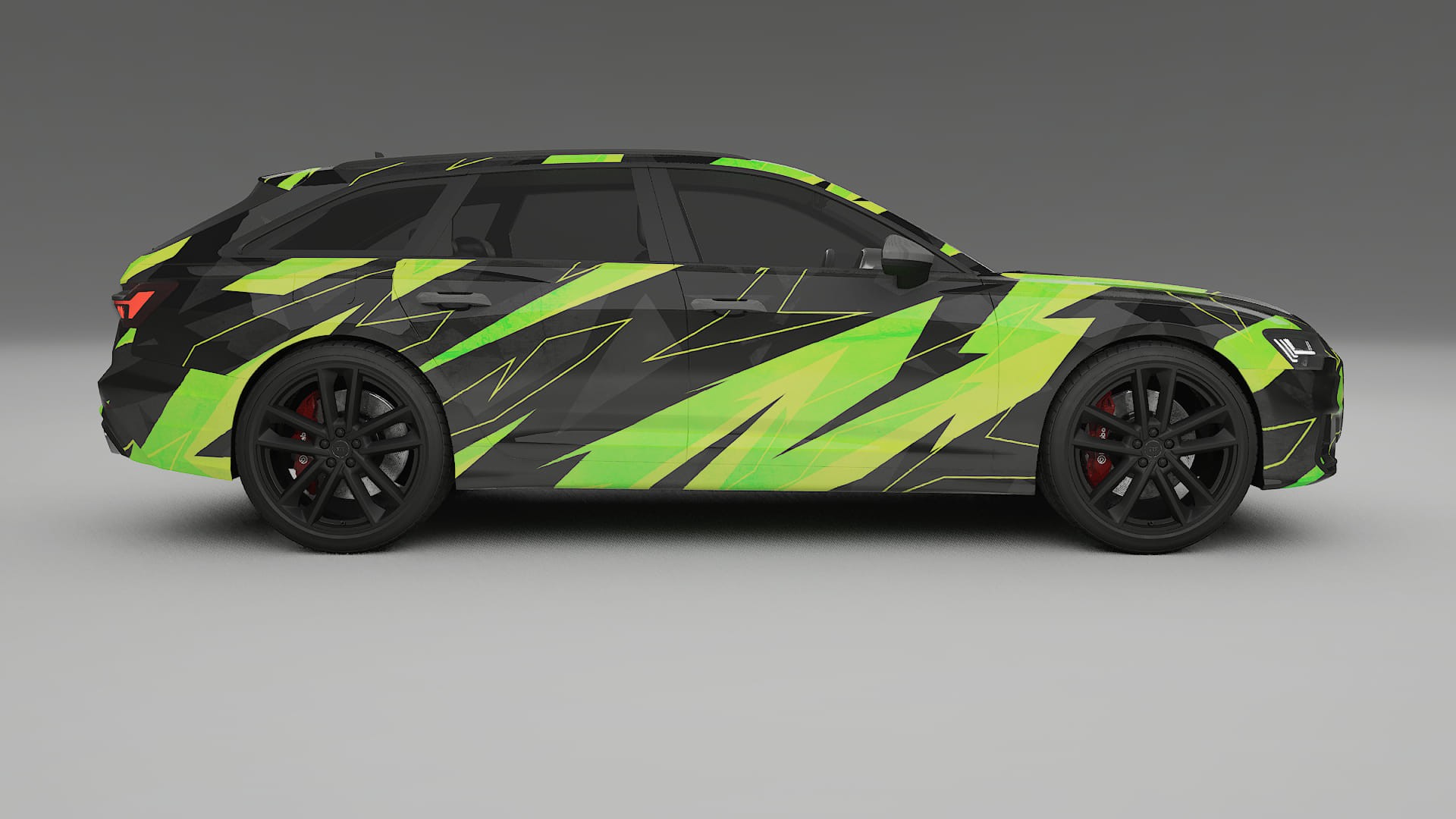 Audi S6 Avant prefacelift C8 NINJA TURTLES – Designový Wrap PPF Fólie na auto - tisknutelný polyuretan