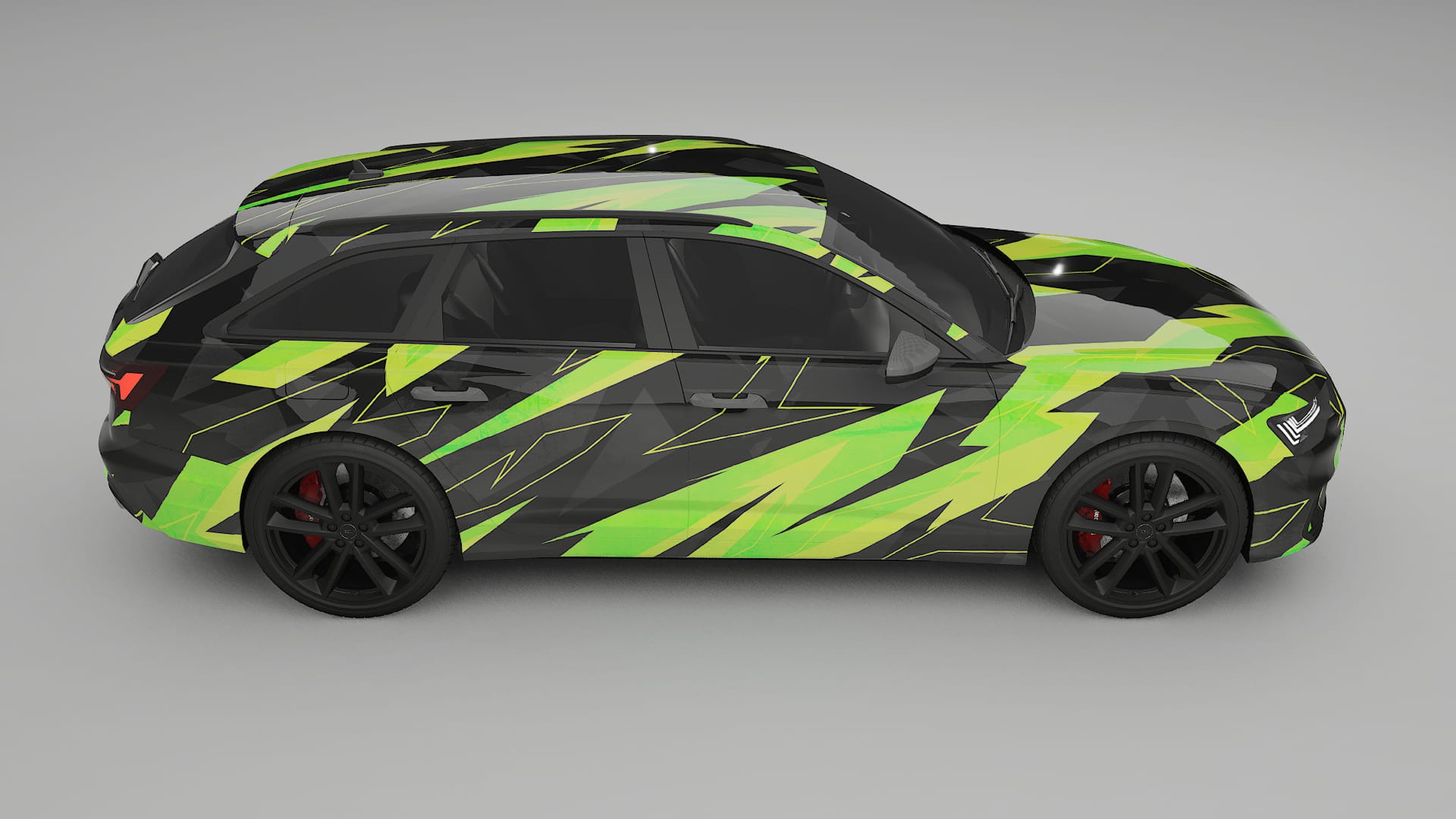 Audi S6 Avant prefacelift C8 NINJA TURTLES – Designový Wrap PPF Fólie na auto - tisknutelný polyuretan