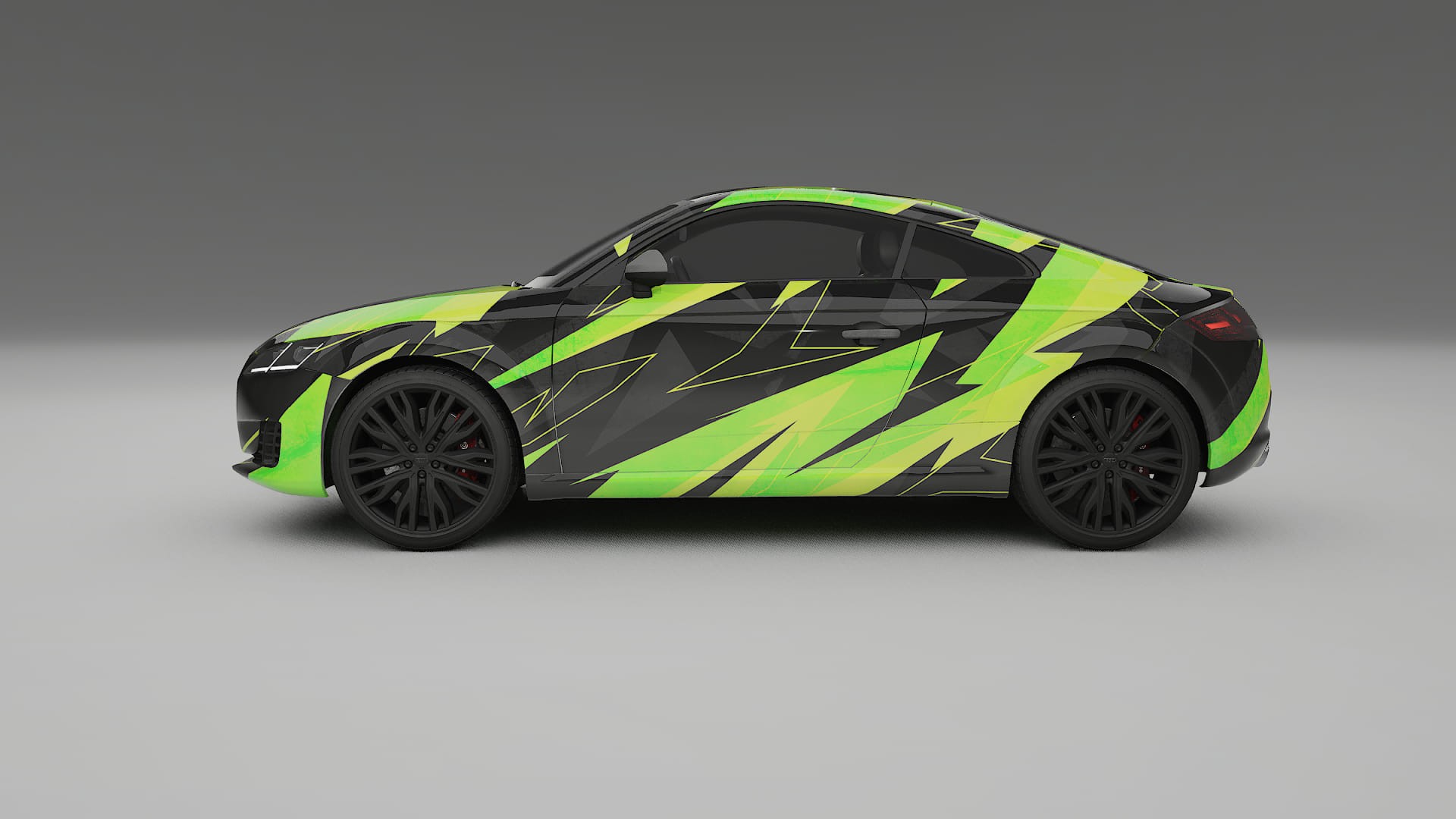 Audi TT Coupe 8S prefacelift NINJA TURTLES – Designový Wrap PPF Fólie na auto - tisknutelný polyuretan