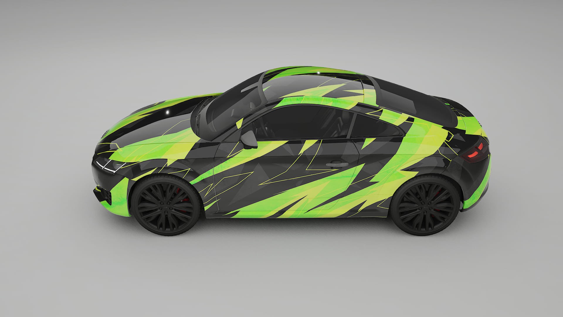 Audi TT Coupe 8S prefacelift NINJA TURTLES – Designový Wrap PPF Fólie na auto - tisknutelný polyuretan
