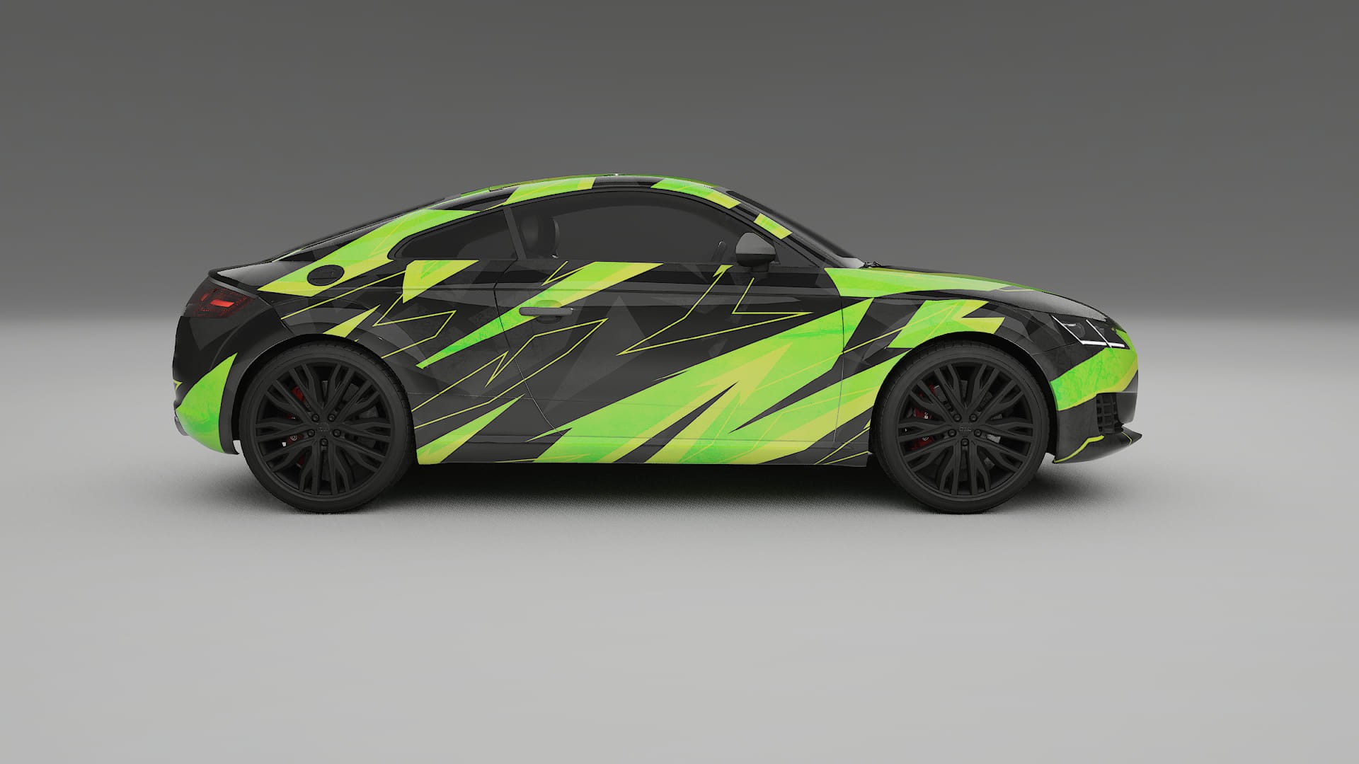 Audi TT Coupe 8S prefacelift NINJA TURTLES – Designový Wrap PPF Fólie na auto - tisknutelný polyuretan