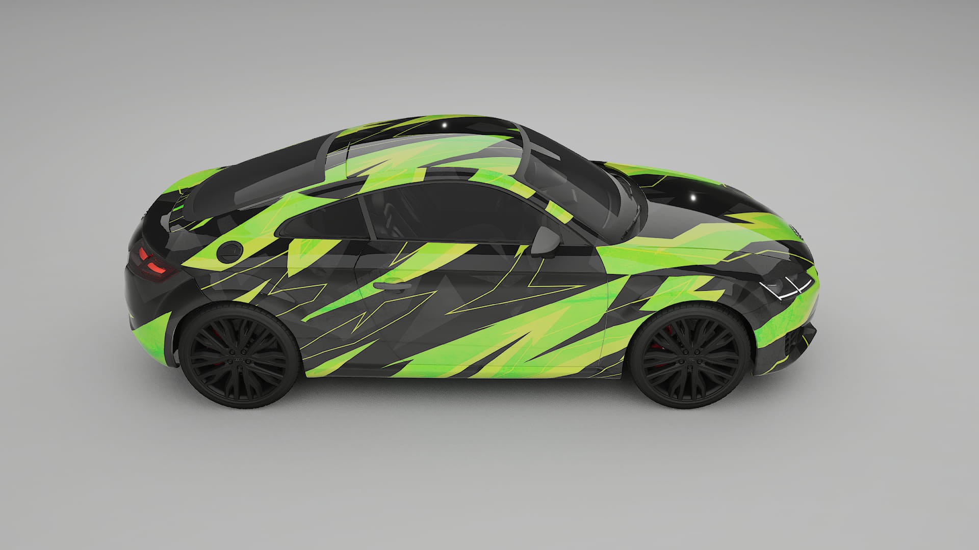 Audi TT Coupe 8S prefacelift NINJA TURTLES – Designový Wrap PPF Fólie na auto - tisknutelný polyuretan