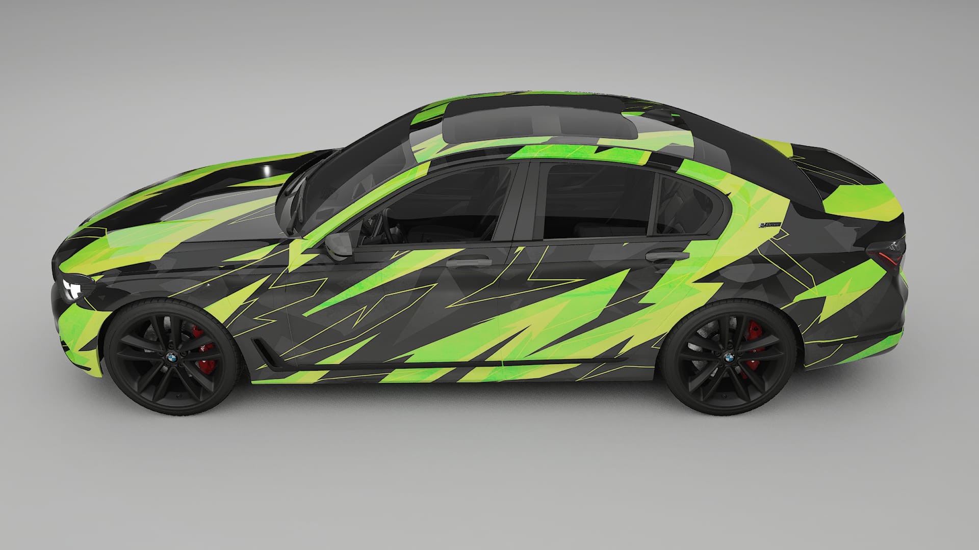 BMW 7 G11 G12 facelift NINJA TURTLES – Designový Wrap PPF Fólie na auto - tisknutelný polyuretan