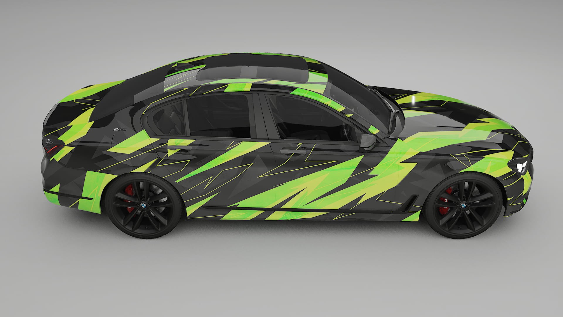 BMW 7 G11 G12 facelift NINJA TURTLES – Designový Wrap PPF Fólie na auto - tisknutelný polyuretan