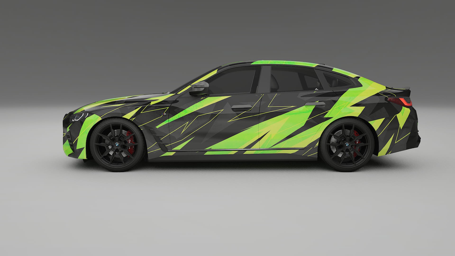 BMW I4 G26 M-Package NINJA TURTLES – Designový Wrap PPF Fólie na auto - tisknutelný polyuretan