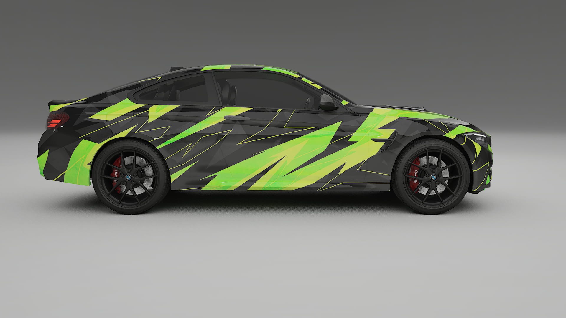 BMW M4 F82 NINJA TURTLES – Designový Wrap PPF Fólie na auto - tisknutelný polyuretan