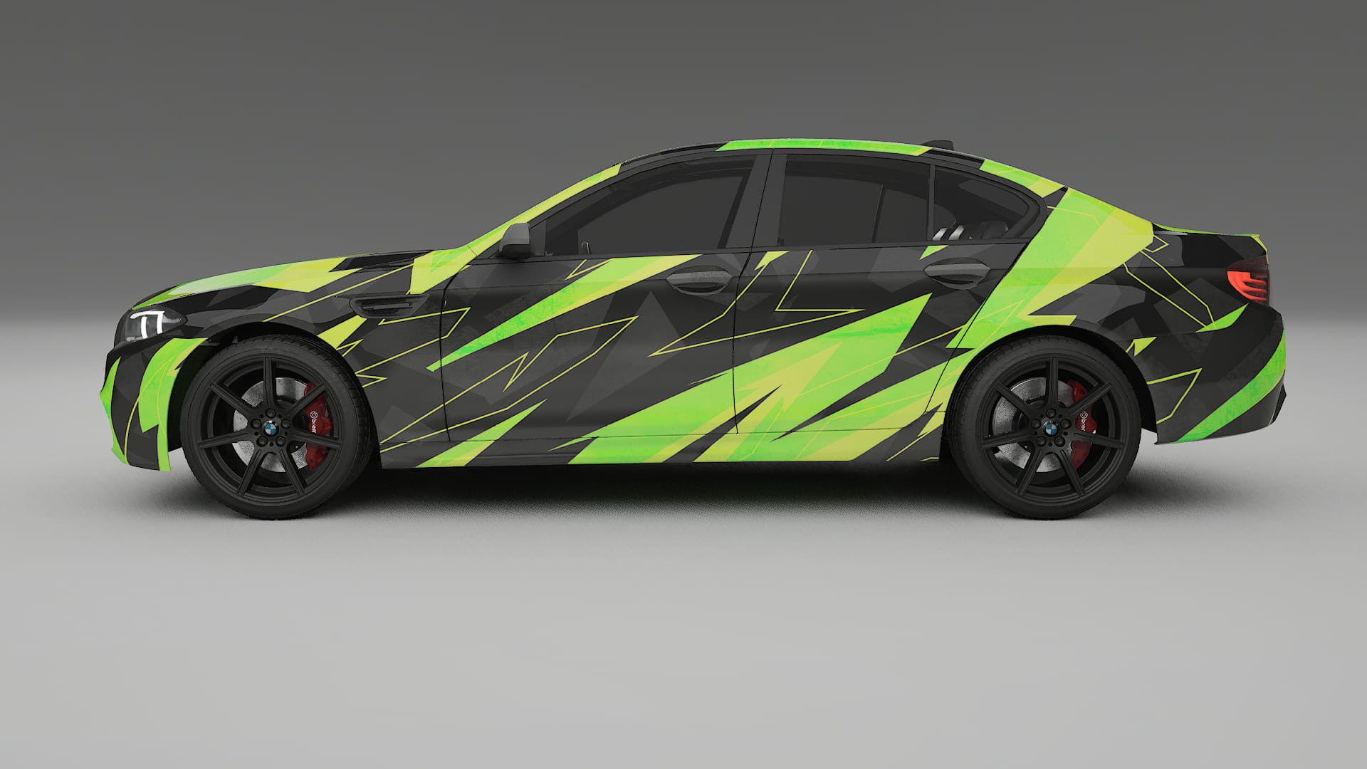 BMW M5 F10 NINJA TURTLES – Designový Wrap PPF Fólie na auto - tisknutelný polyuretan