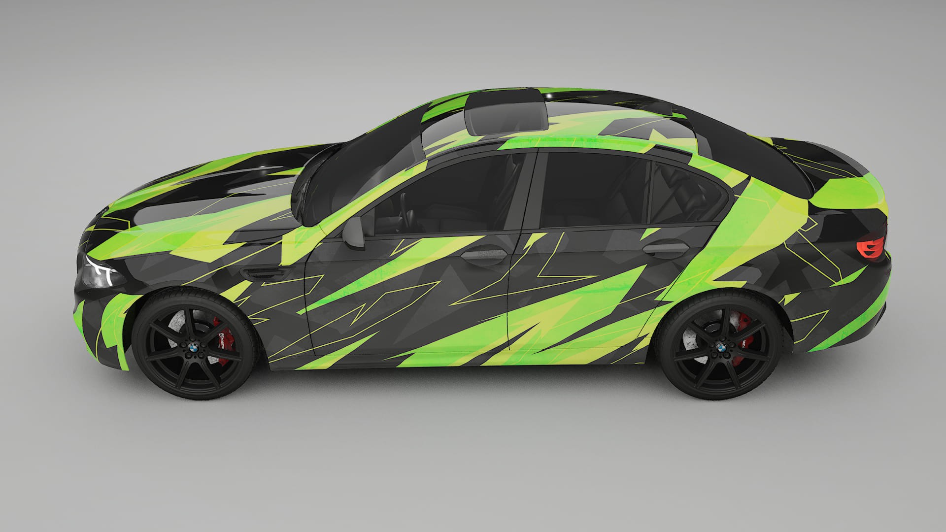 BMW M5 F10 NINJA TURTLES – Designový Wrap PPF Fólie na auto - tisknutelný polyuretan