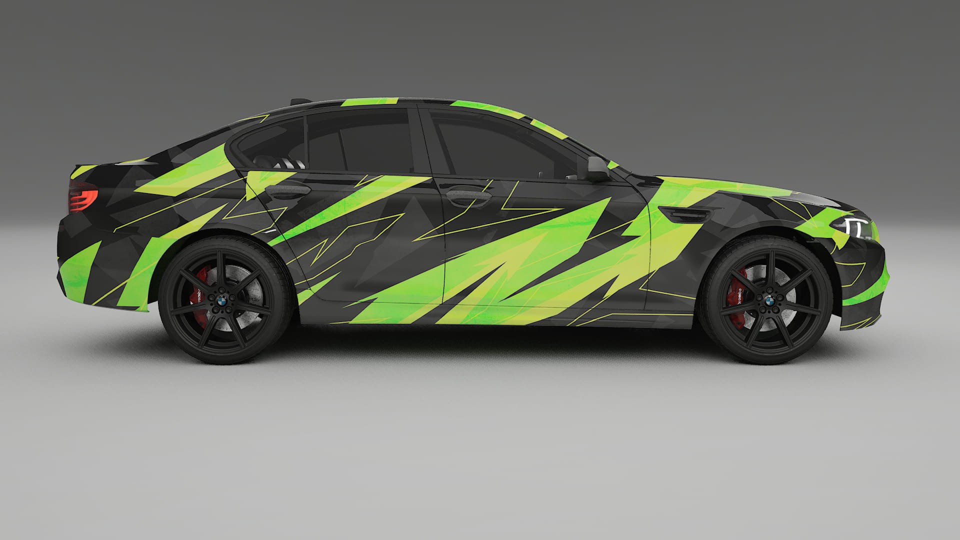 BMW M5 F10 NINJA TURTLES – Designový Wrap PPF Fólie na auto - tisknutelný polyuretan