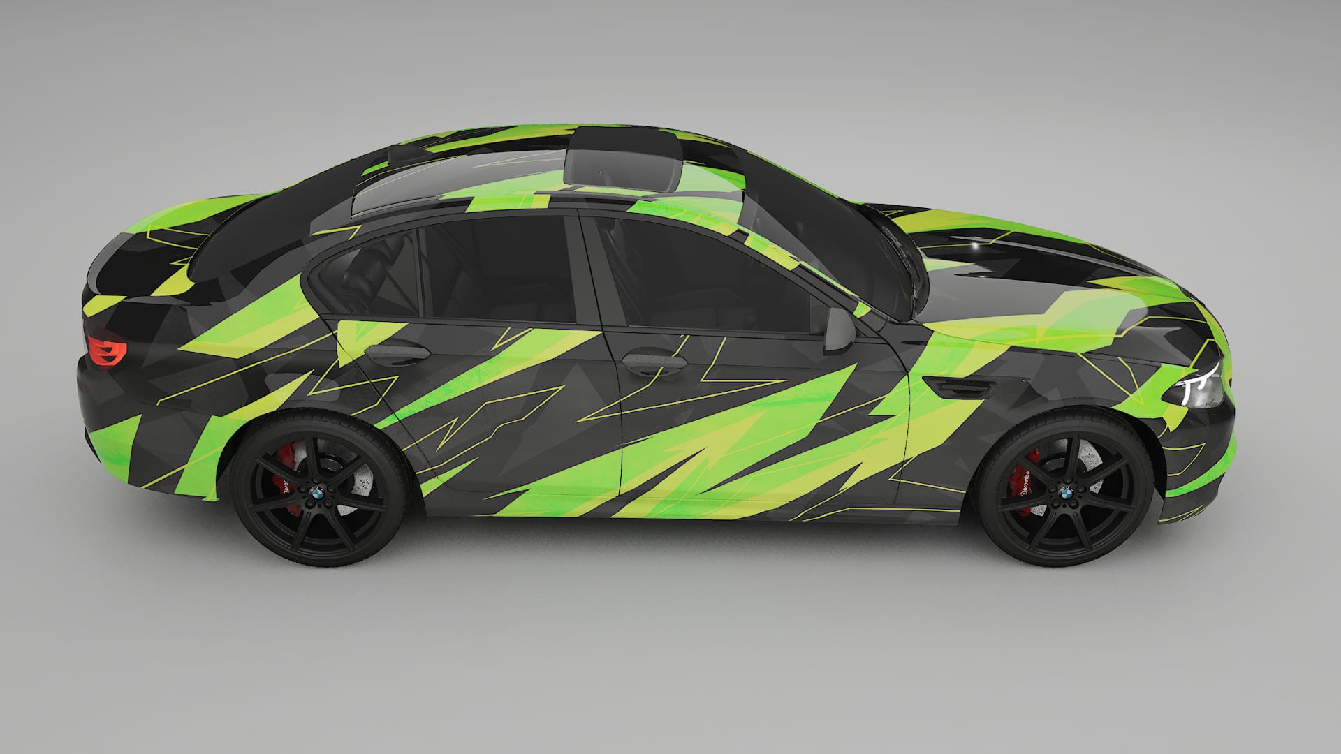 BMW M5 F10 NINJA TURTLES – Designový Wrap PPF Fólie na auto - tisknutelný polyuretan