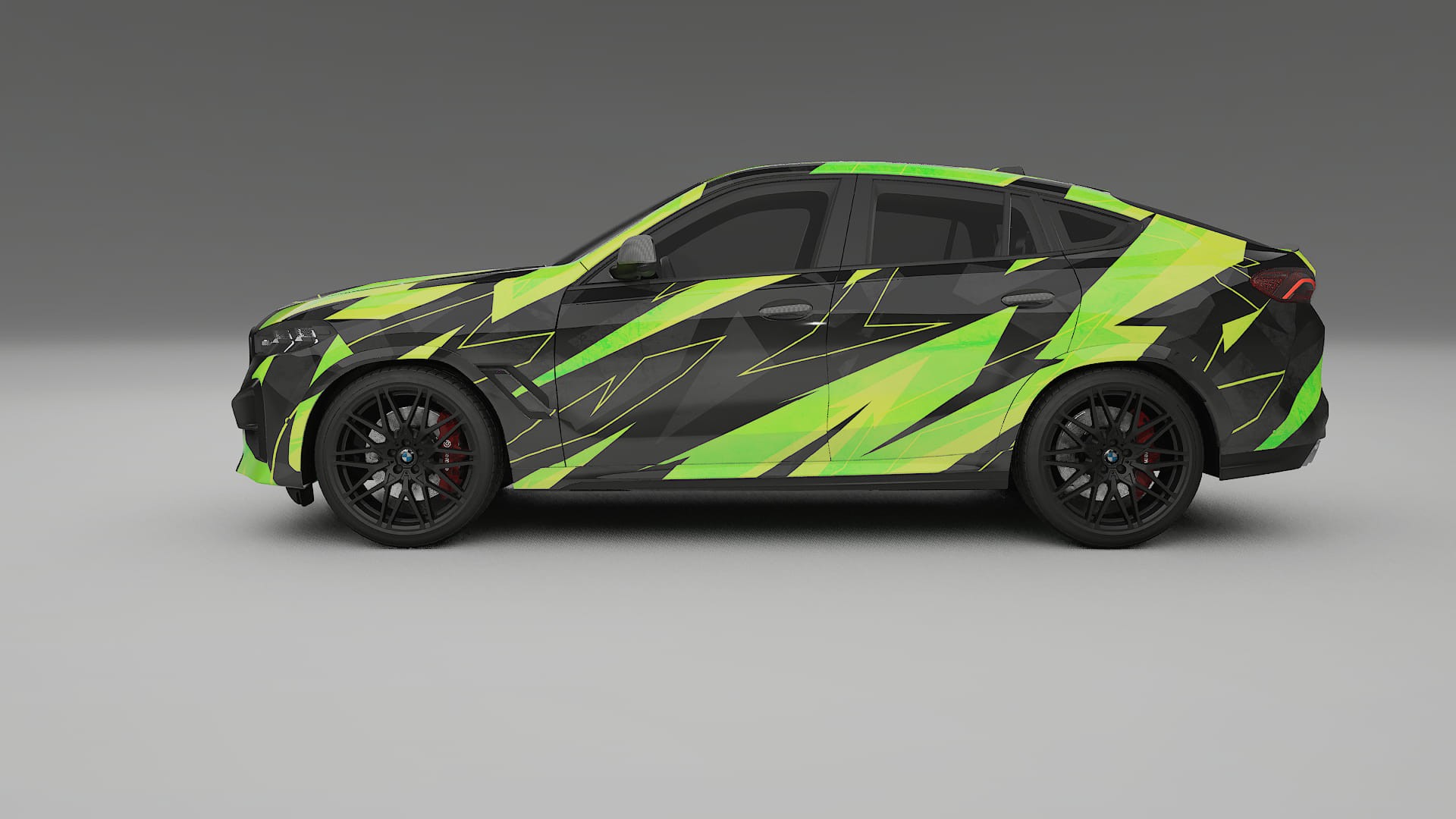 BMW X6 F96 Competition NINJA TURTLES – Designový Wrap PPF Fólie na auto - tisknutelný polyuretan