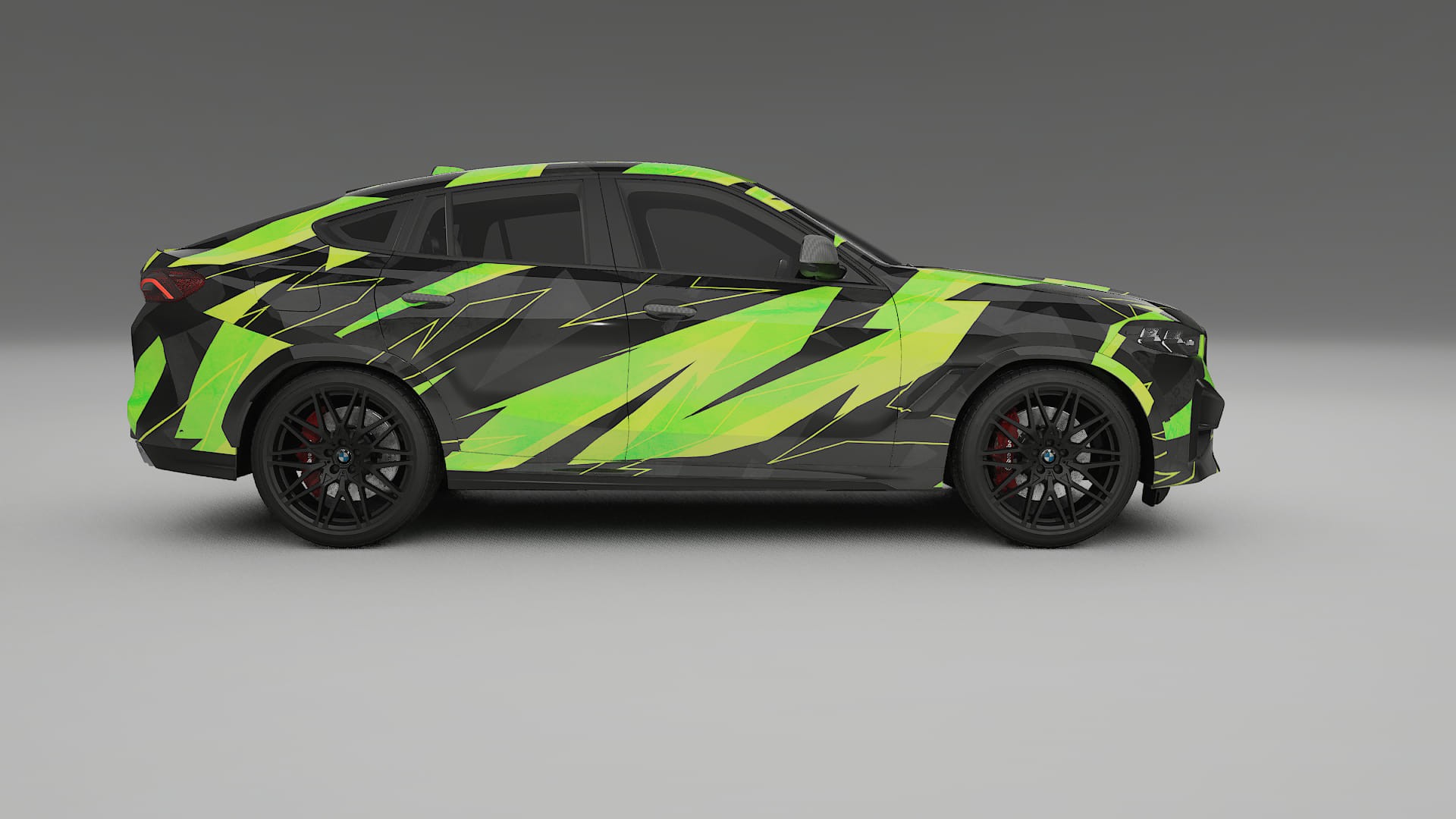 BMW X6 F96 Competition NINJA TURTLES – Designový Wrap PPF Fólie na auto - tisknutelný polyuretan