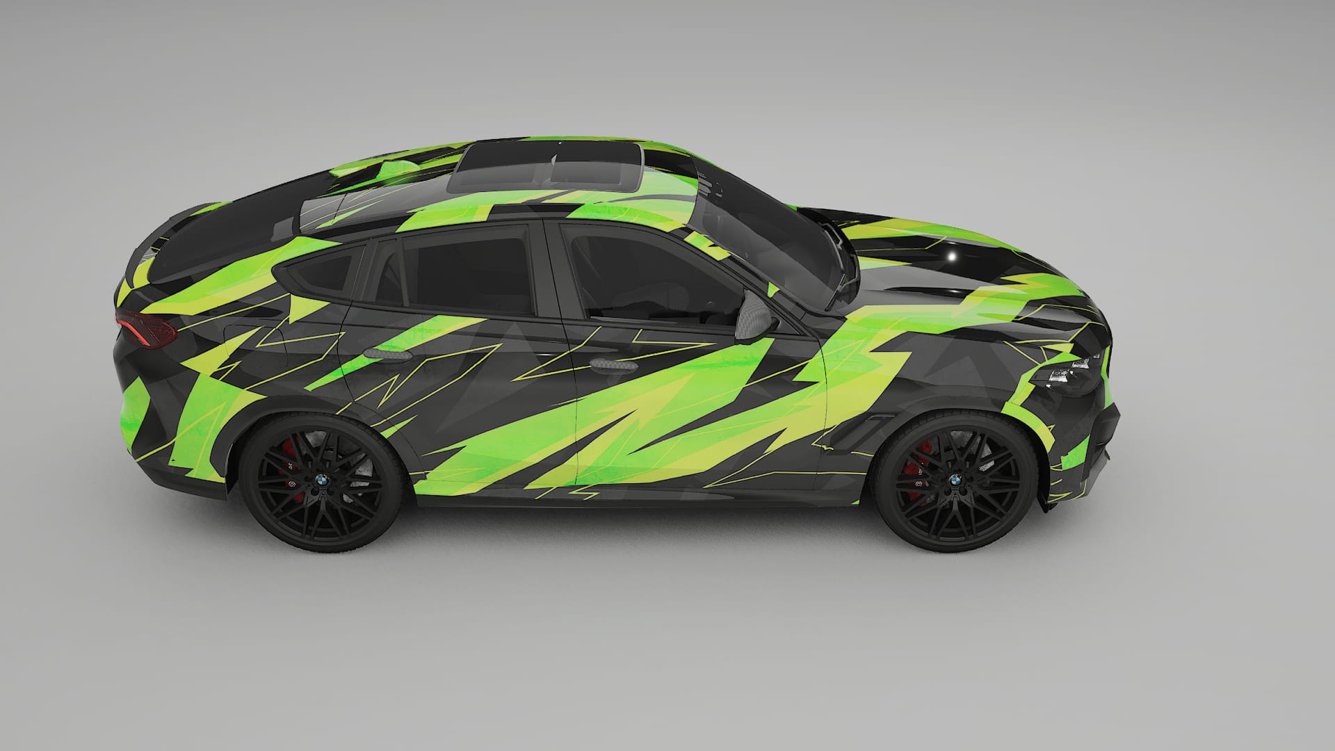 BMW X6 F96 Competition NINJA TURTLES – Designový Wrap PPF Fólie na auto - tisknutelný polyuretan