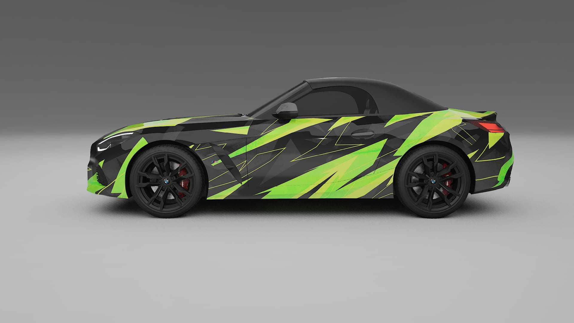 BMW Z4 G29 M40i First edition roadster NINJA TURTLES – Designový Wrap PPF Fólie na auto - tisknutelný polyuretan