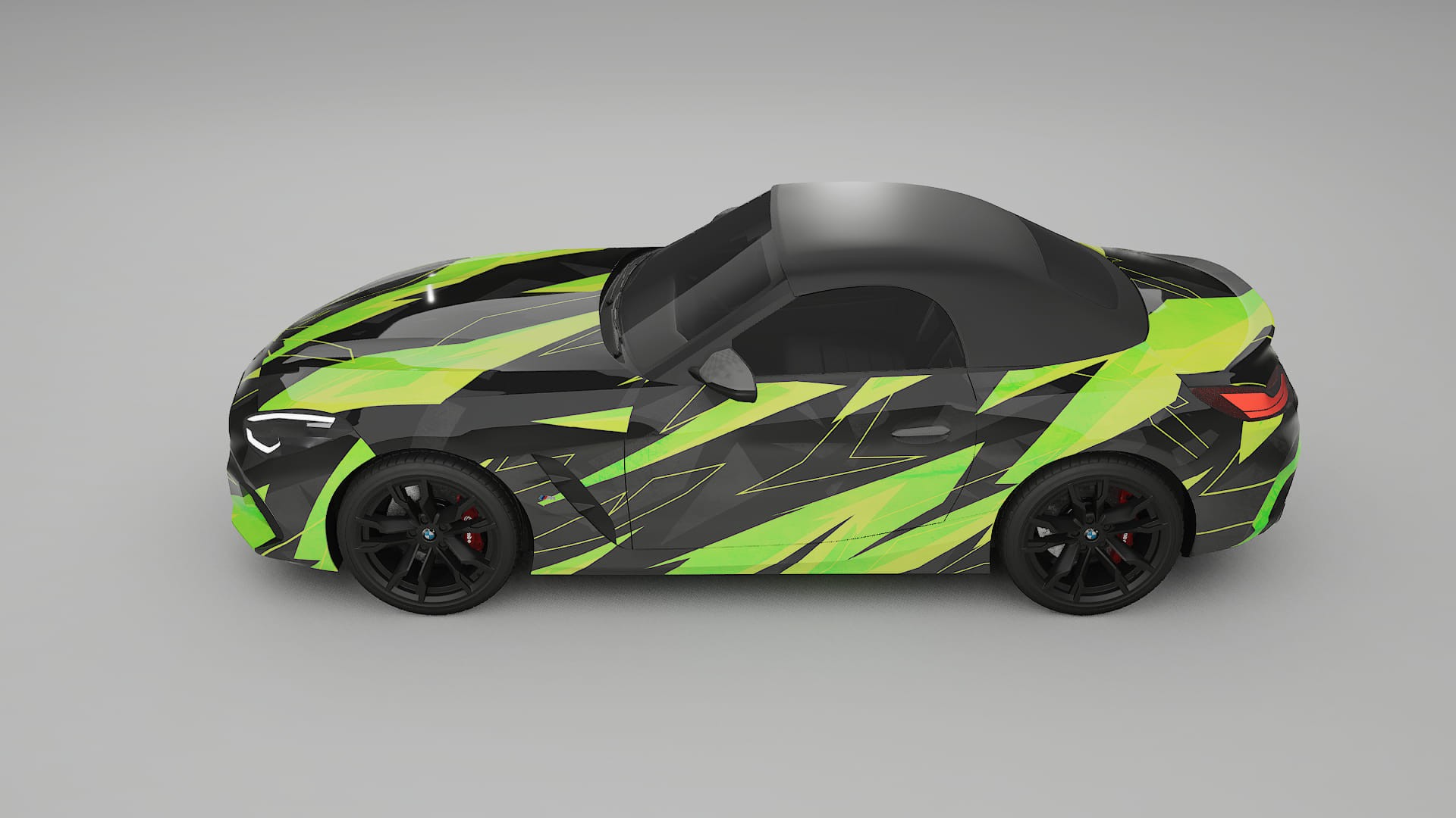 BMW Z4 G29 M40i First edition roadster NINJA TURTLES – Designový Wrap PPF Fólie na auto - tisknutelný polyuretan