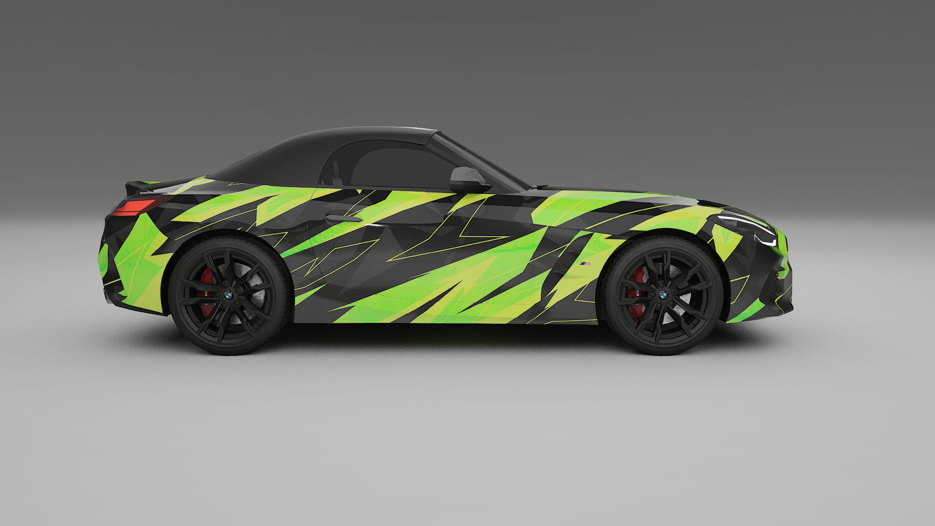 BMW Z4 G29 M40i First edition roadster NINJA TURTLES – Designový Wrap PPF Fólie na auto - tisknutelný polyuretan