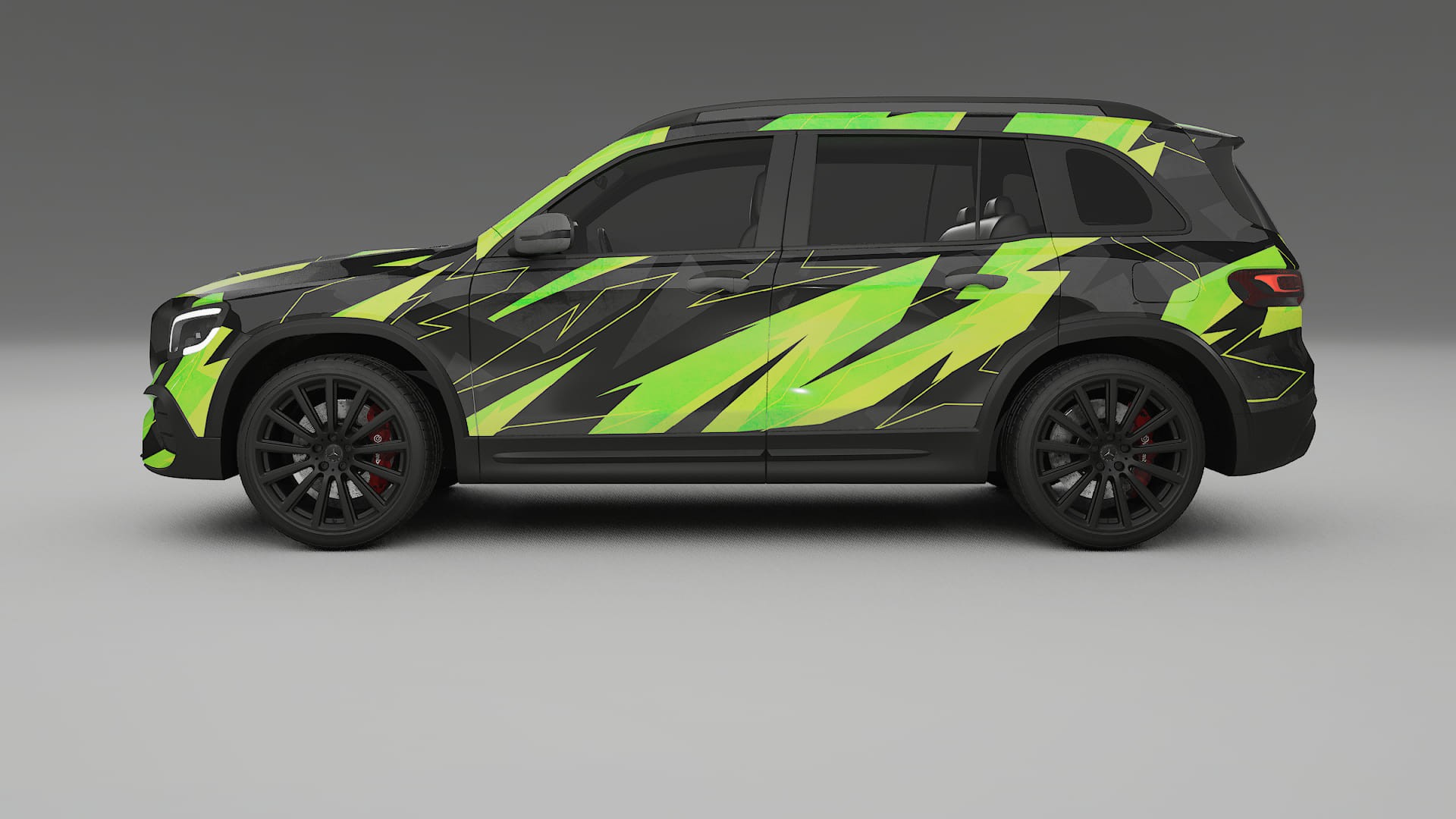 Mercedes AMG GLB NINJA TURTLES – Designový Wrap PPF Fólie na auto - tisknutelný polyuretan