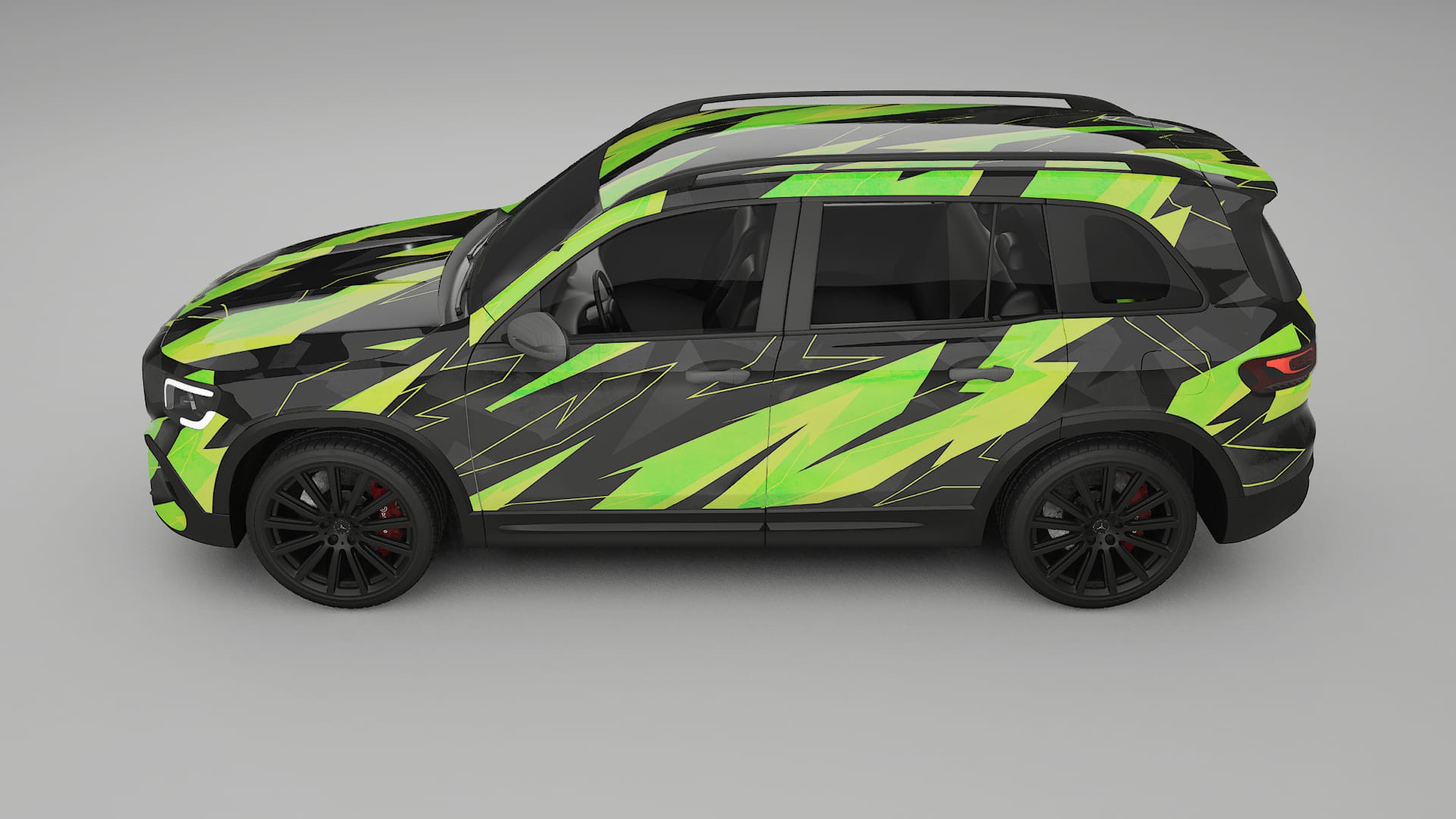 Mercedes AMG GLB NINJA TURTLES – Designový Wrap PPF Fólie na auto - tisknutelný polyuretan