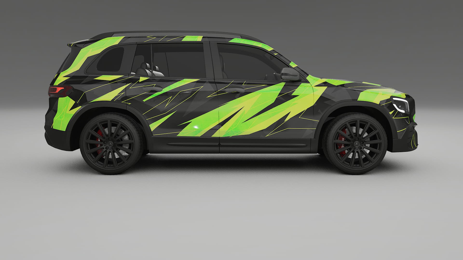 Mercedes AMG GLB NINJA TURTLES – Designový Wrap PPF Fólie na auto - tisknutelný polyuretan