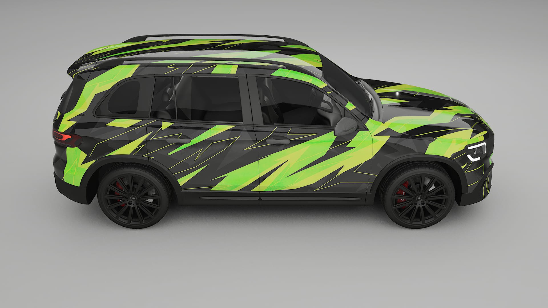 Mercedes AMG GLB NINJA TURTLES – Designový Wrap PPF Fólie na auto - tisknutelný polyuretan