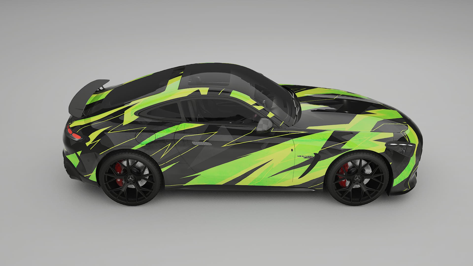 Mercedes AMG GT Coupe C192 NINJA TURTLES – Designový Wrap PPF Fólie na auto - tisknutelný polyuretan