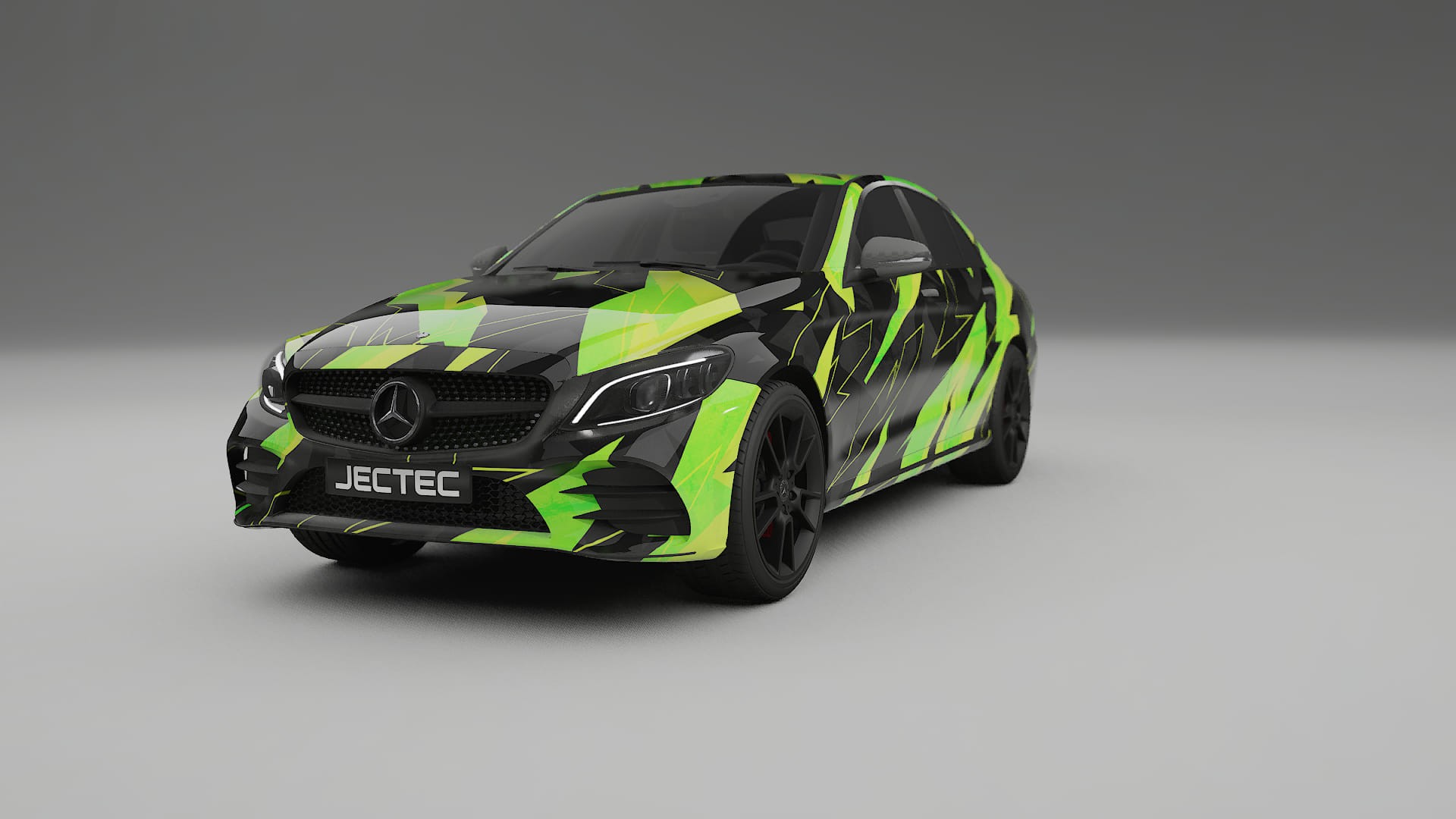 Mercedes C-class W205 AMG sedan NINJA TURTLES – Designový Wrap PPF Fólie na auto - tisknutelný polyuretan