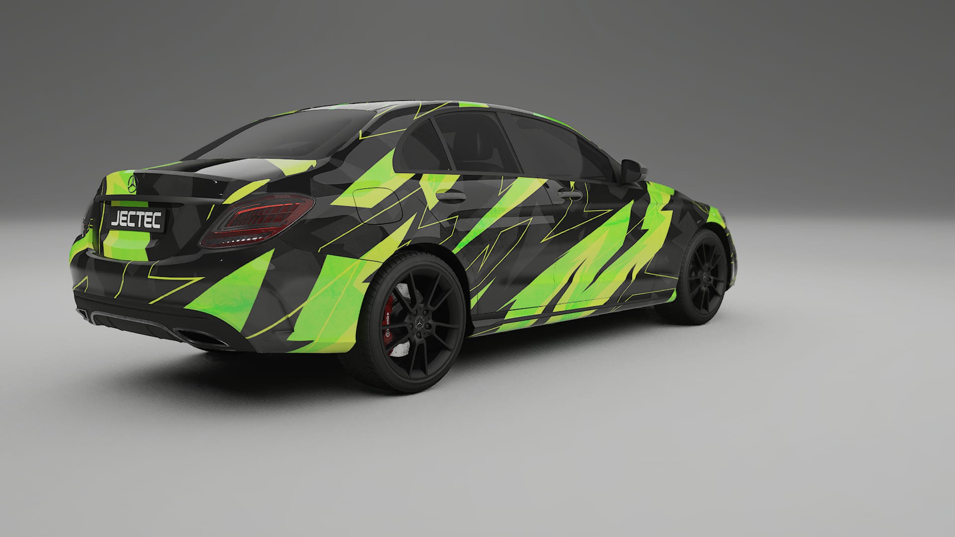 Mercedes C-class W205 AMG sedan NINJA TURTLES – Designový Wrap PPF Fólie na auto - tisknutelný polyuretan