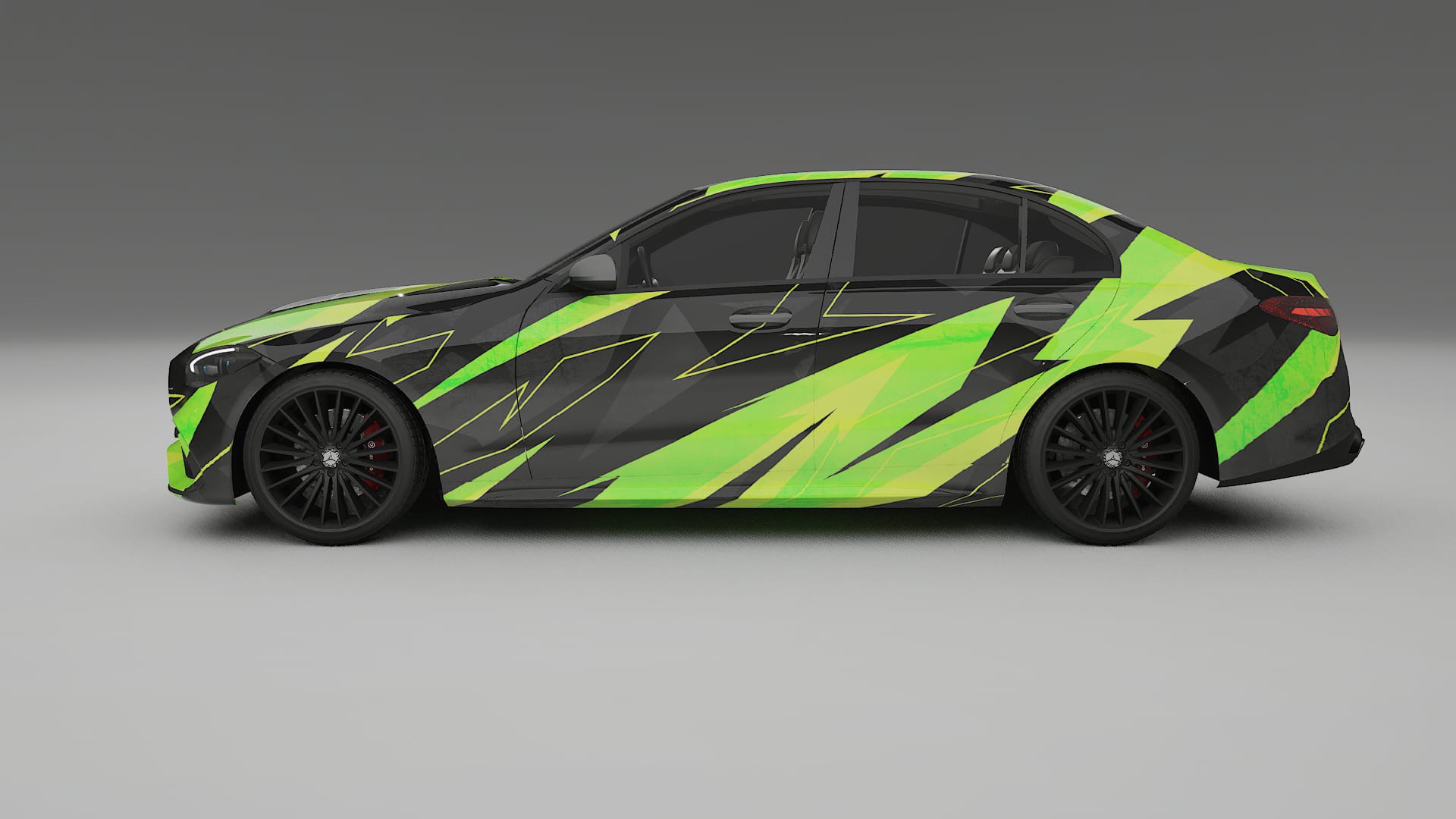 Mercedes C-class W206 NINJA TURTLES – Designový Wrap PPF Fólie na auto - tisknutelný polyuretan